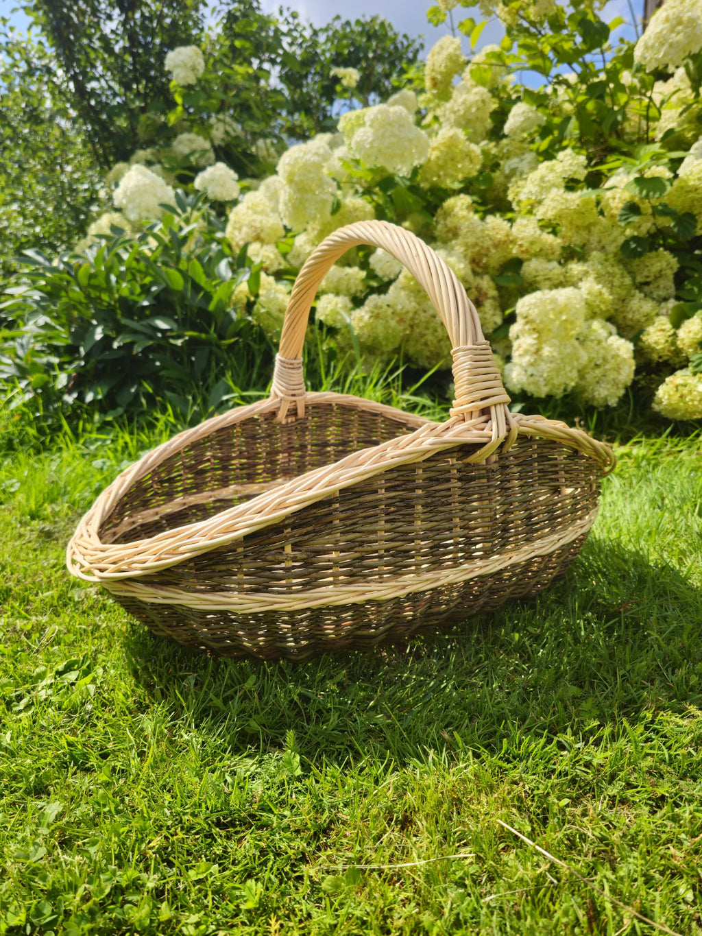 Handwoven Unpeeled Wicker Basket