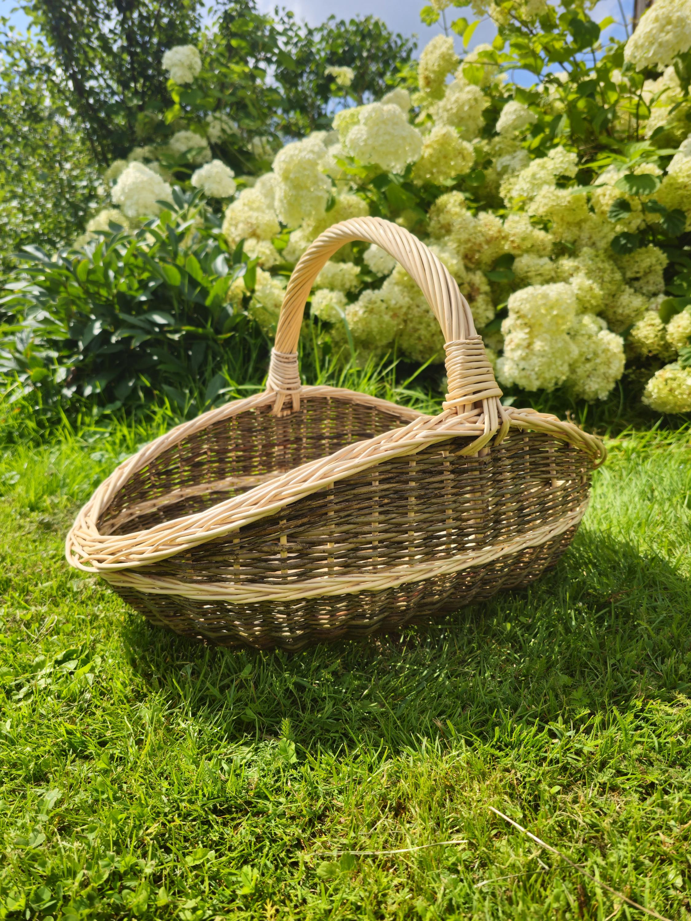 Handwoven Unpeeled Wicker Basket