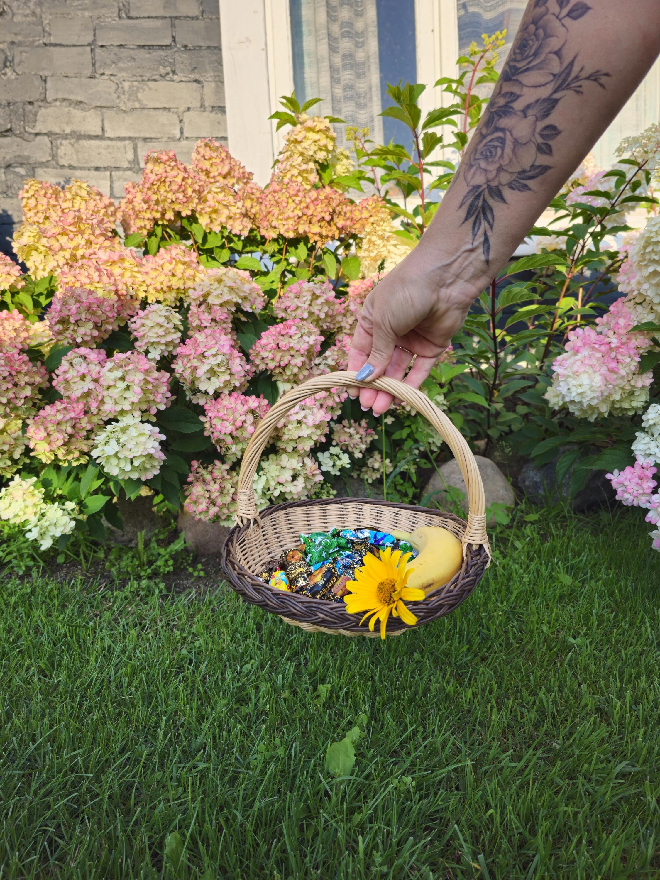 Handwoven Willow Flower Girl Basket