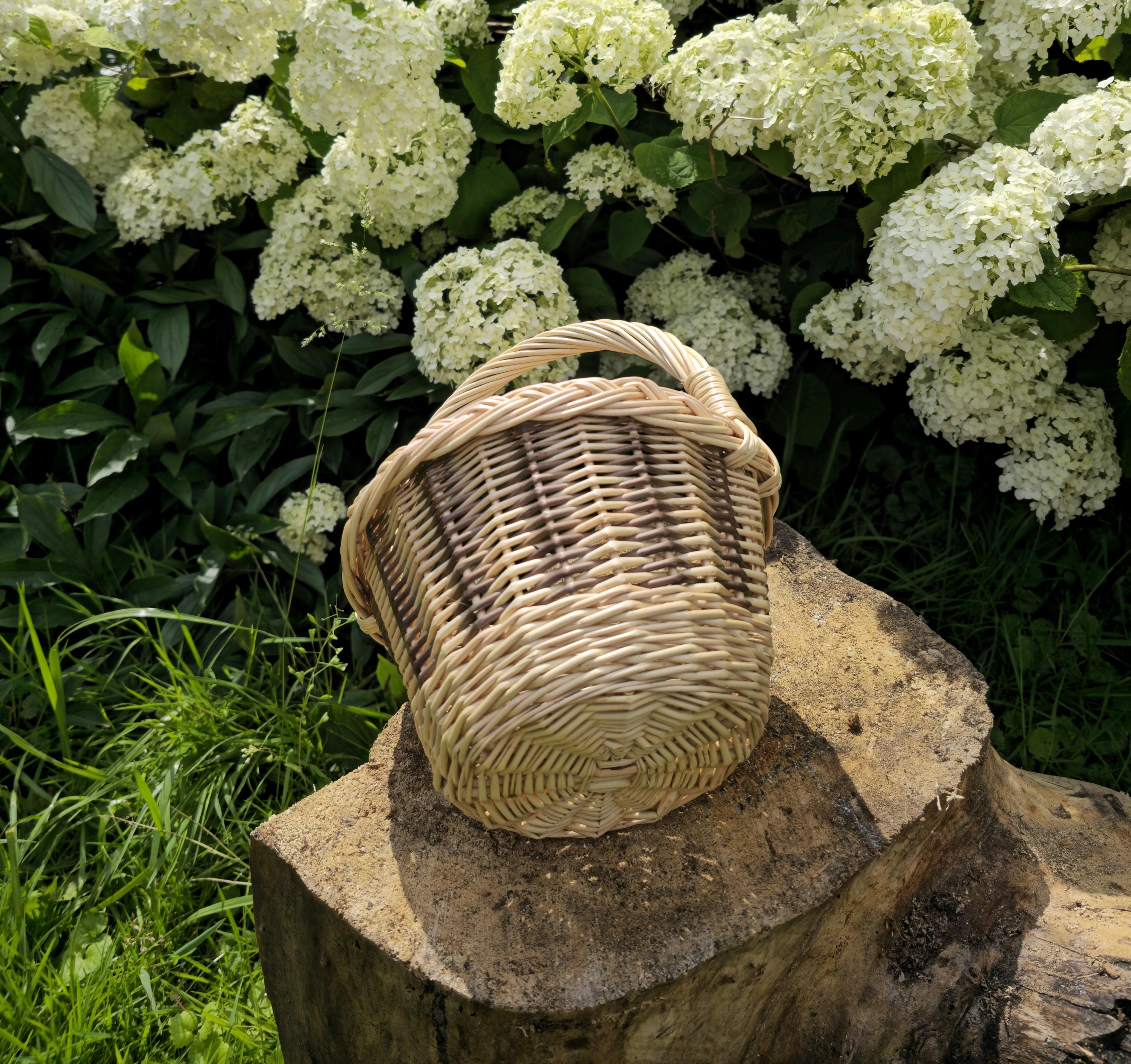 Small Rustic Decorative Wicker Basket