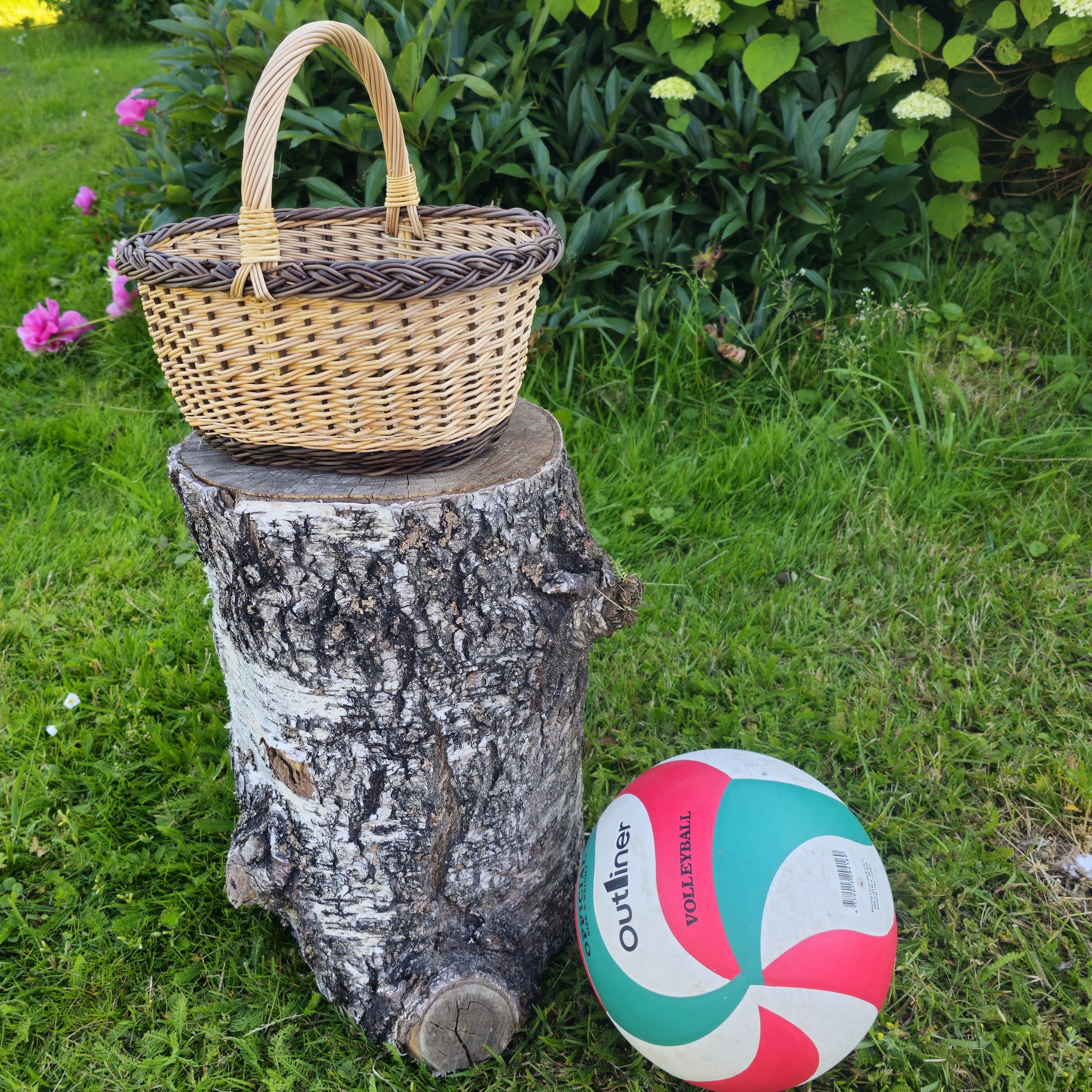 Handwoven Wicker Gathering Basket