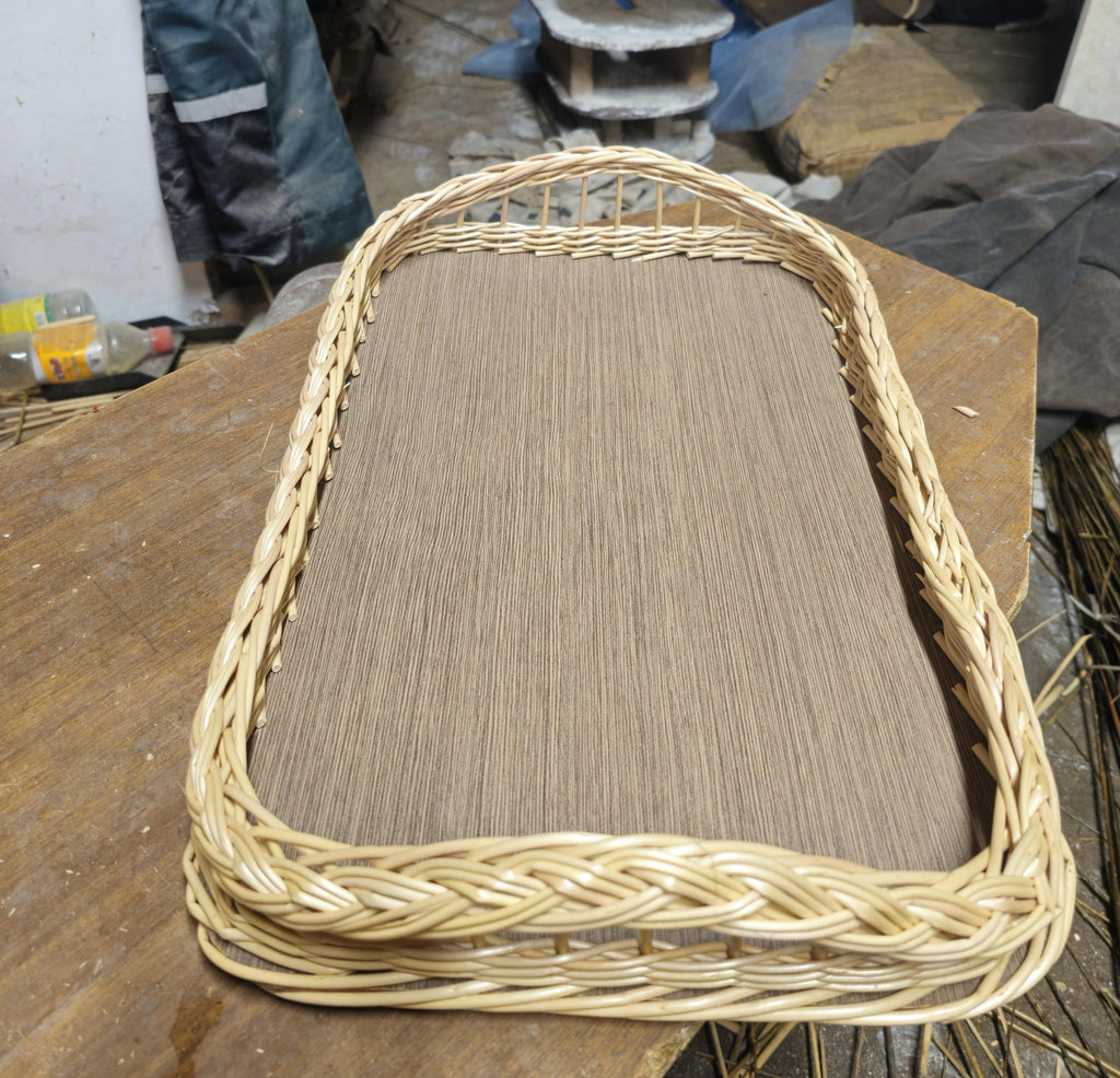 Large Handwoven Wicker Tray