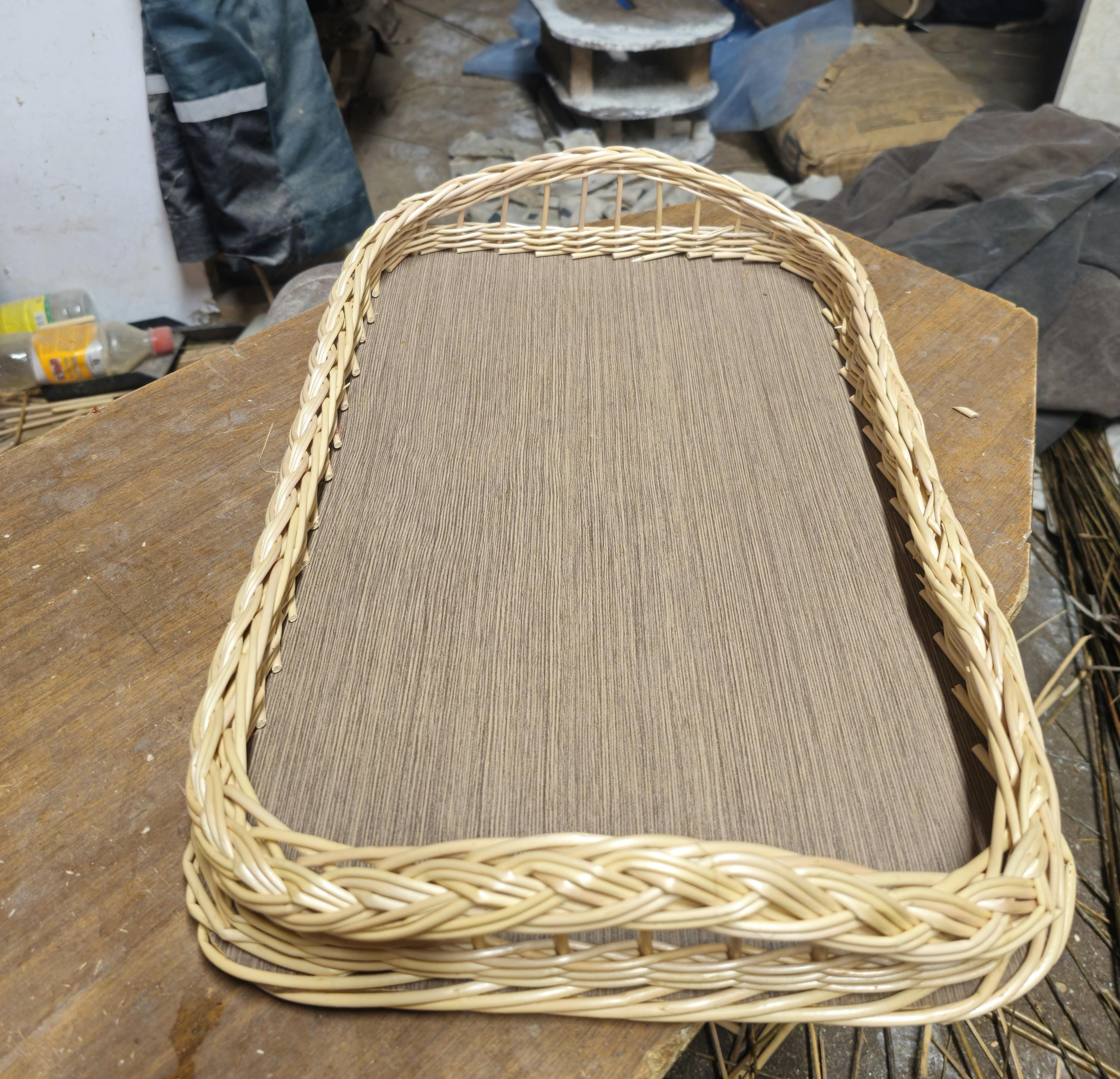 Large Handwoven Wicker Tray