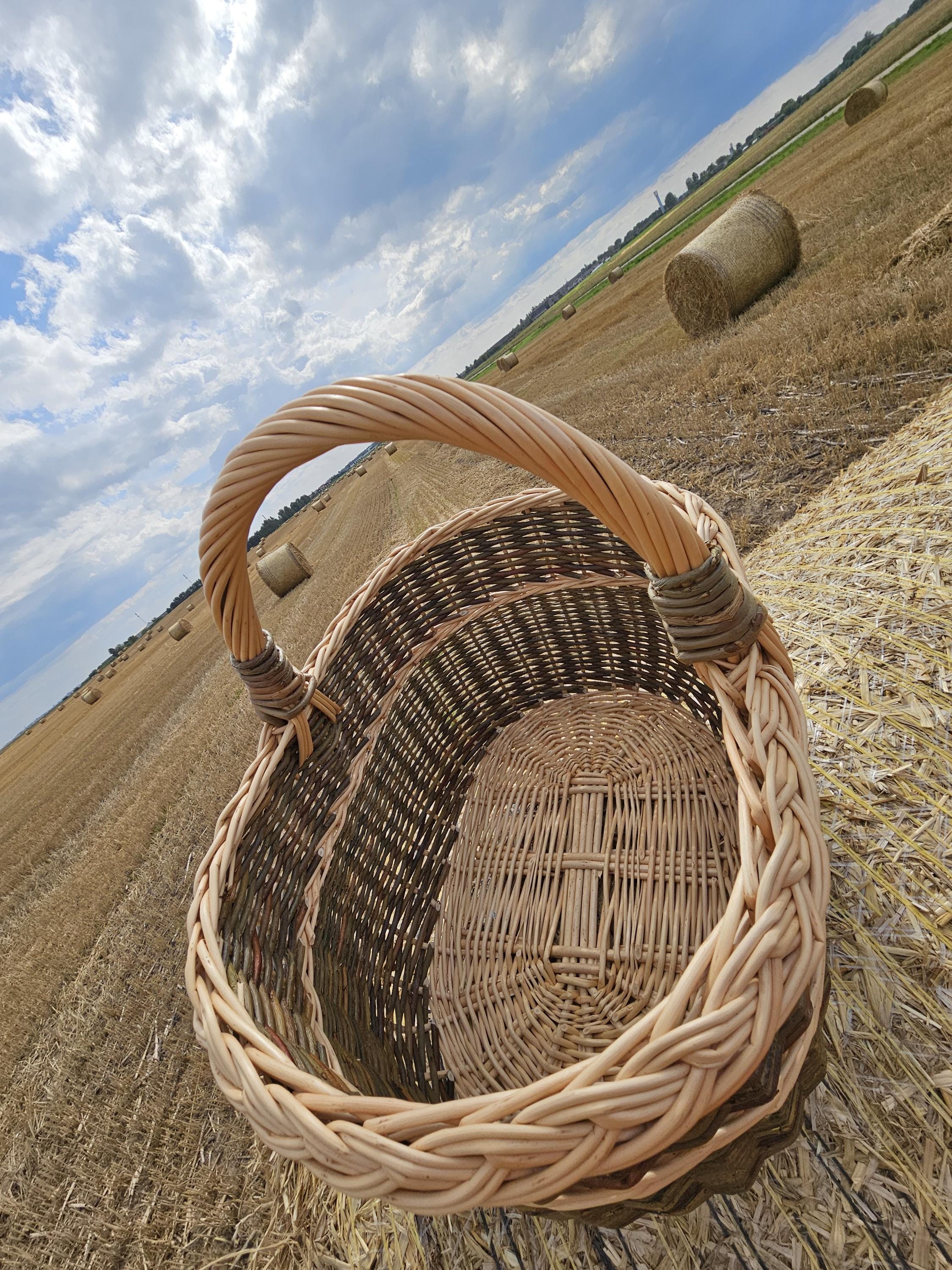 Handmade Wicker Basket with Handle