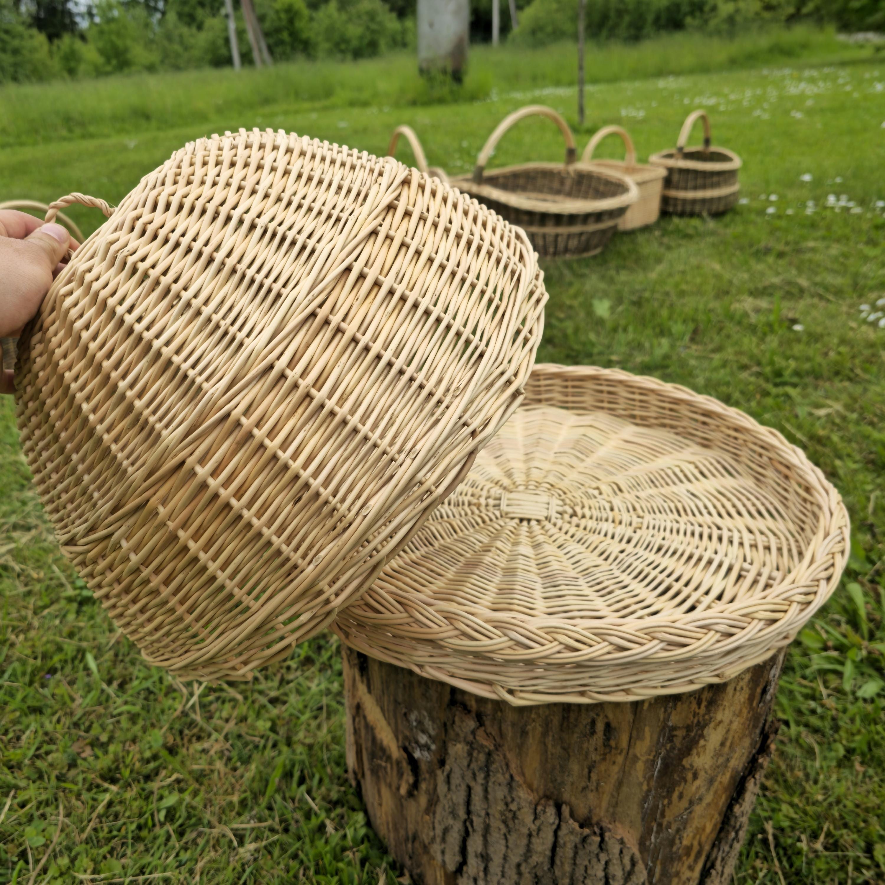 Handmade Wicker Food Cover with Tray