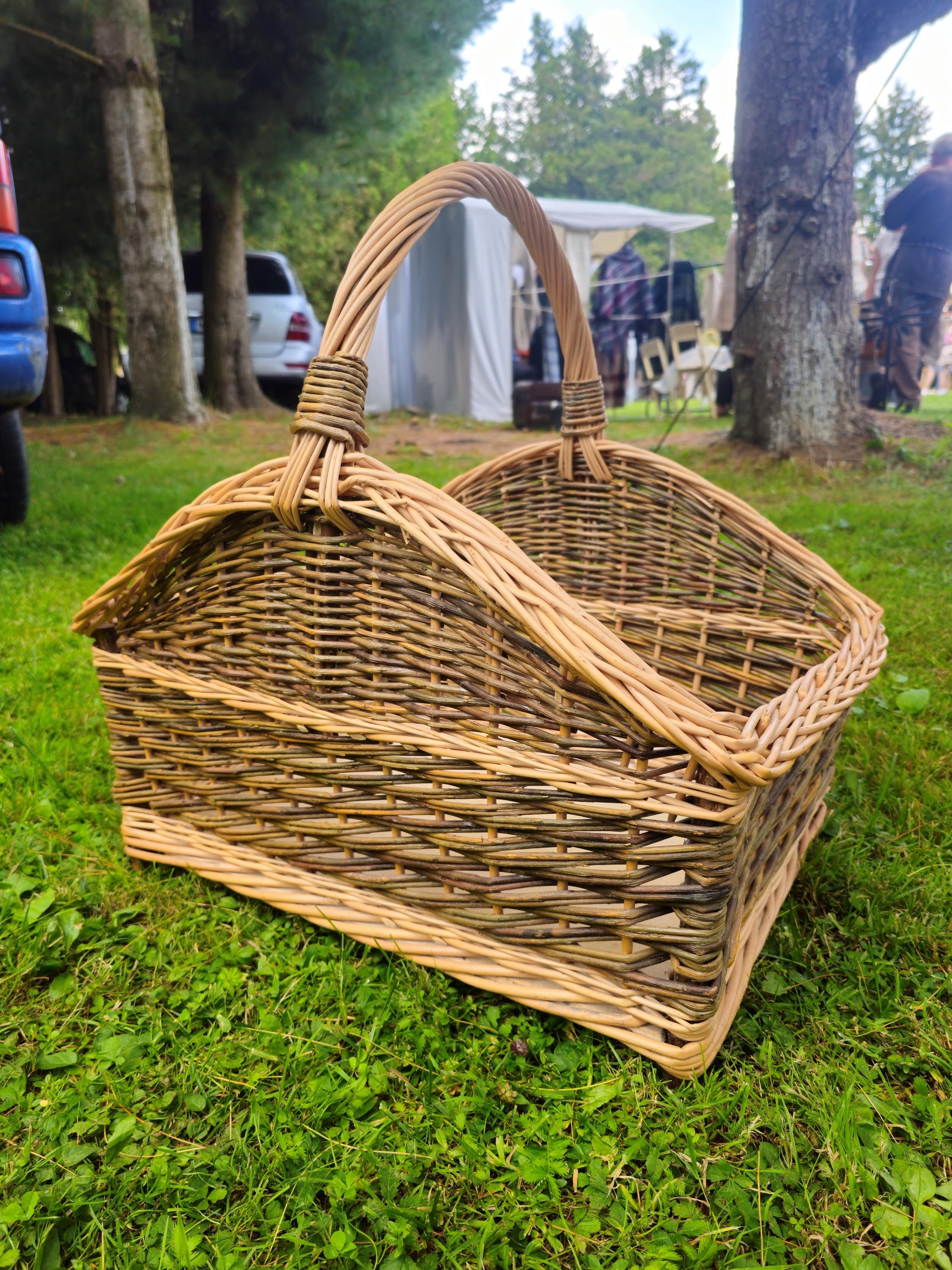 Large Handwoven Wicker Basket