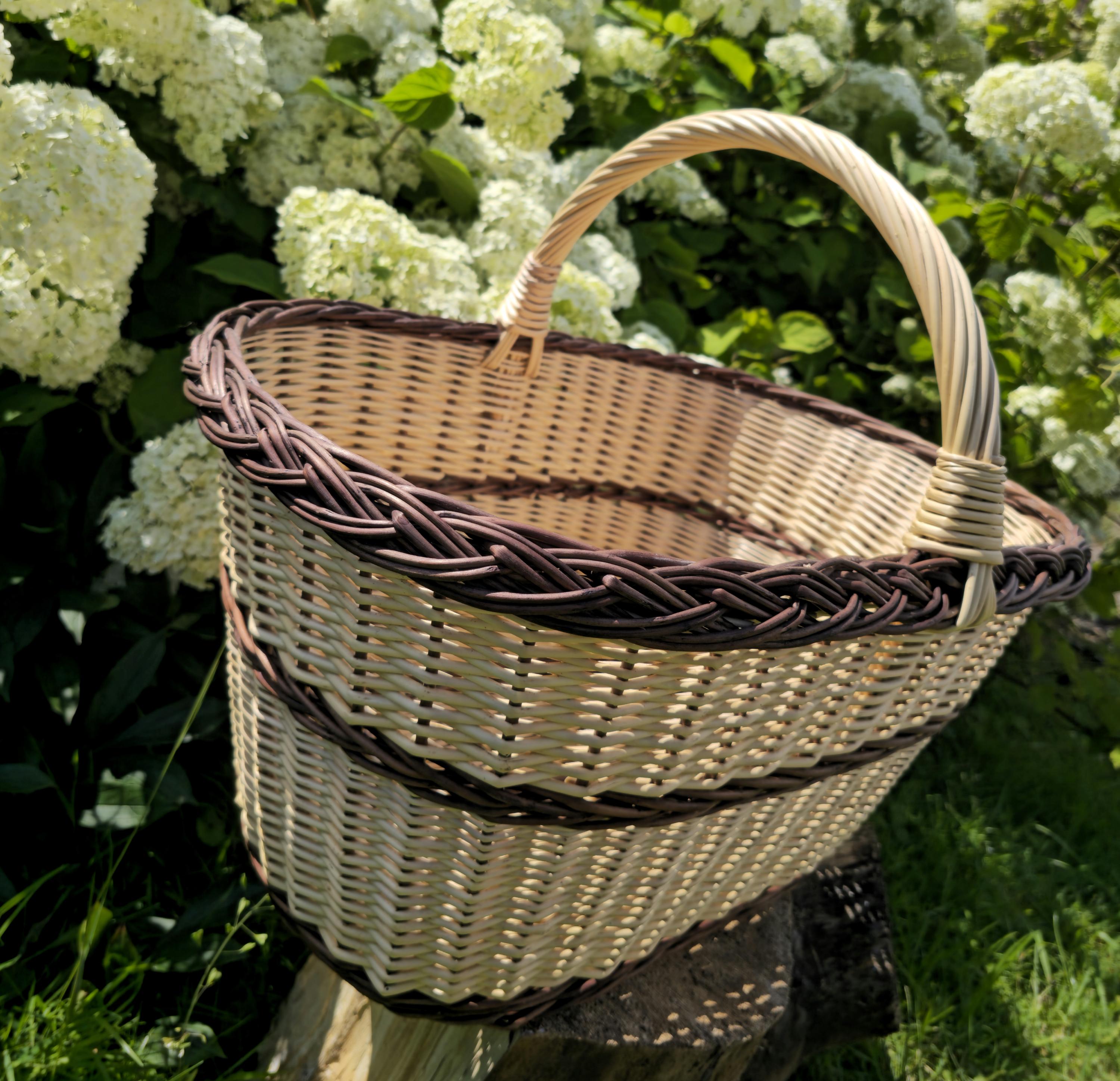 Large Rustic Decorative Wicker Basket