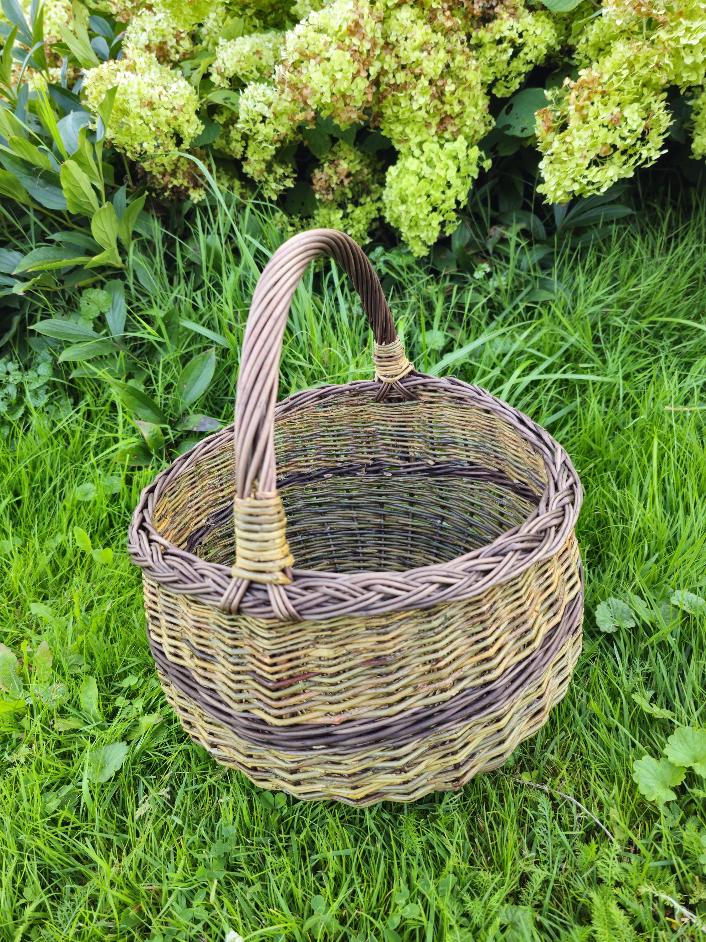 Handmade Dark Wicker Basket