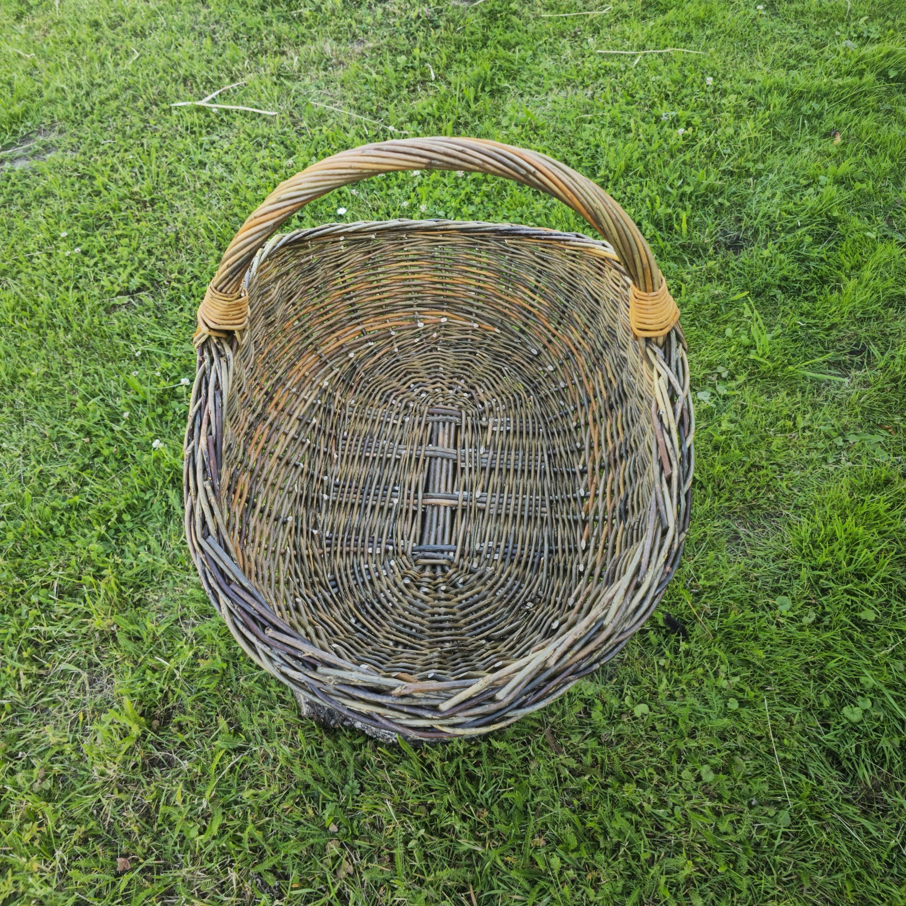 Handwoven Unpeeled Wicker Basket
