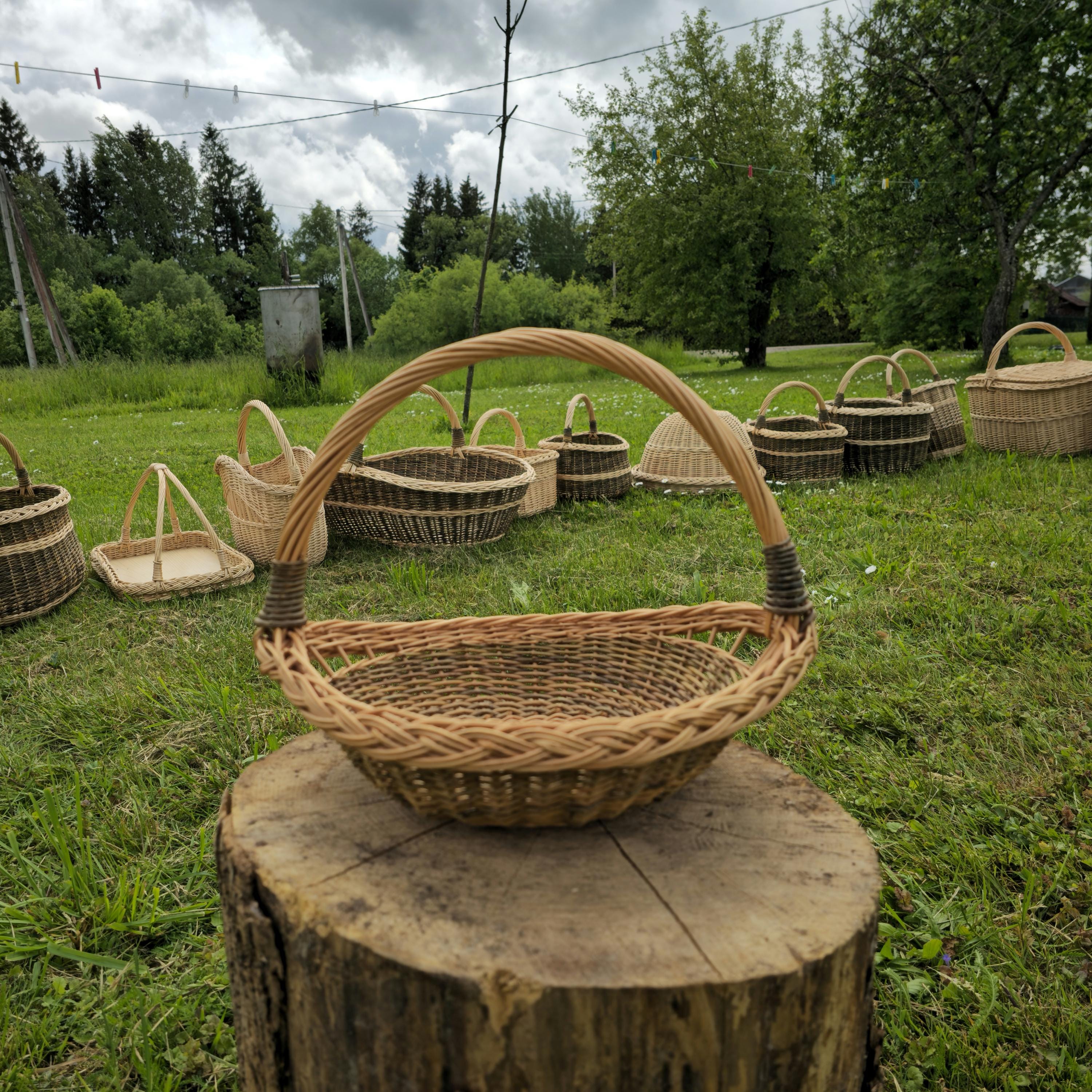 Handmade Wicker Trug Basket