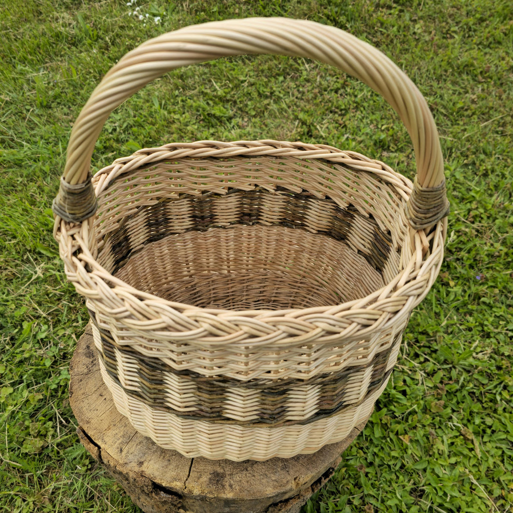 Handmade Tall Wicker Basket