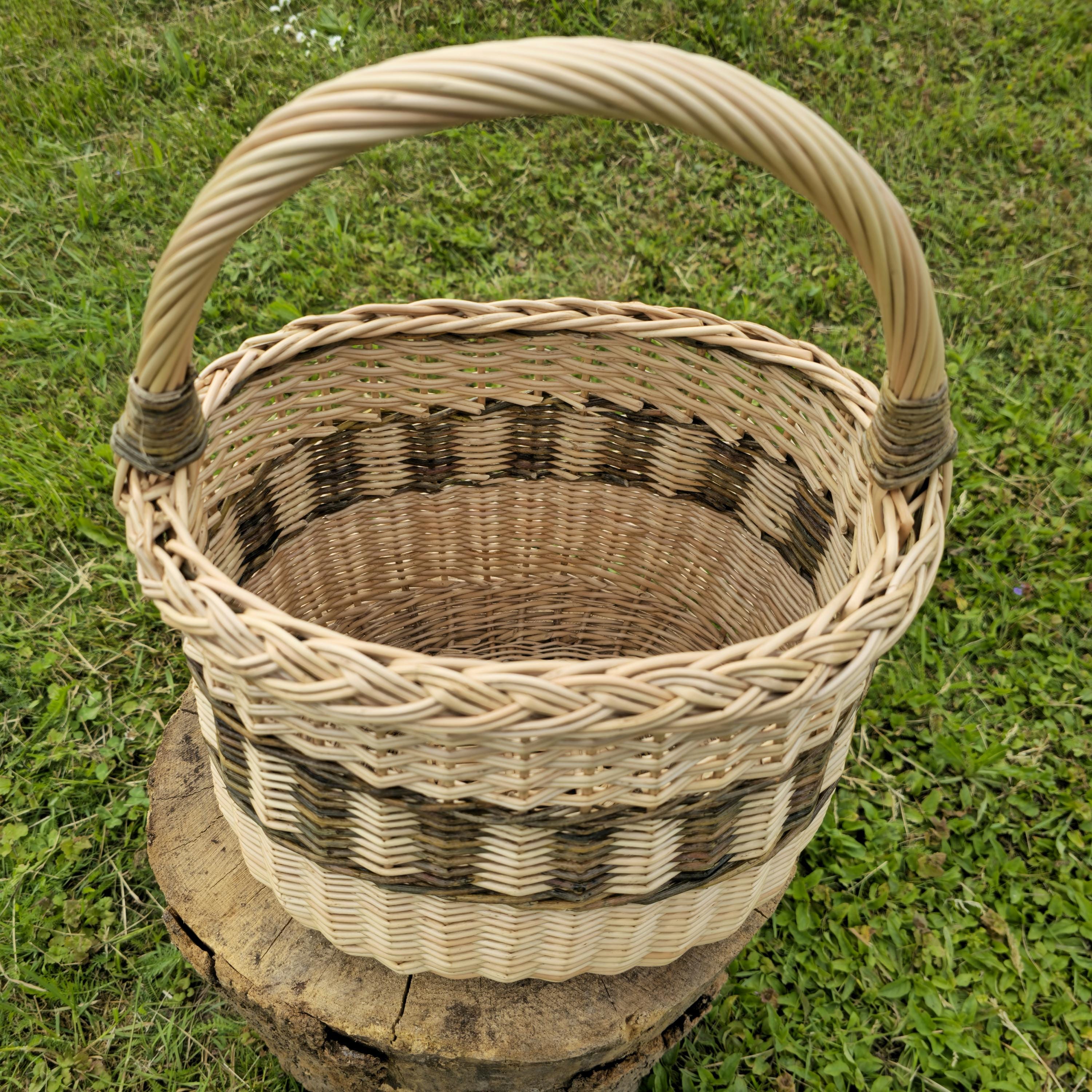 Handmade Tall Wicker Basket