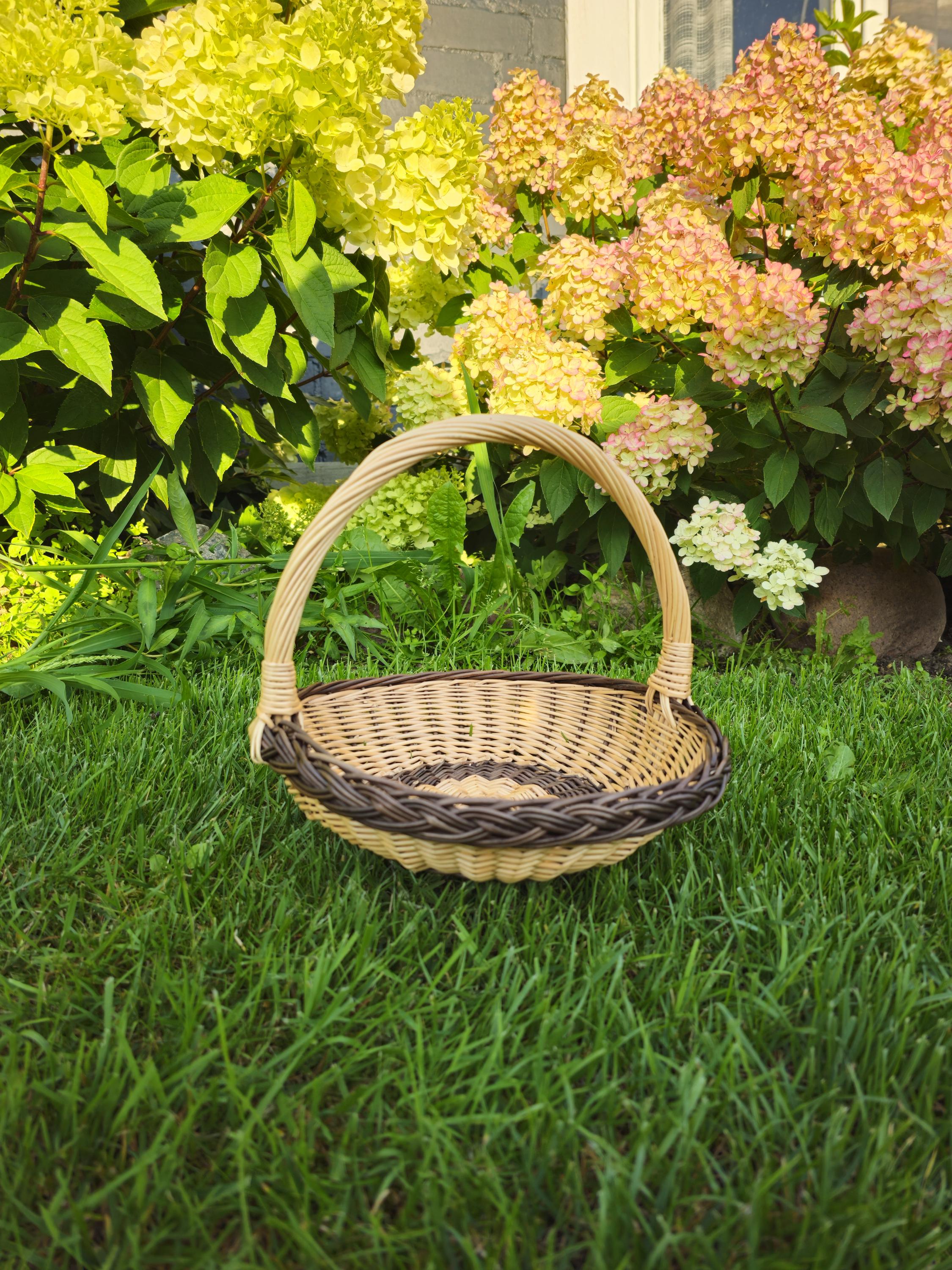Handwoven Willow Flower Girl Basket