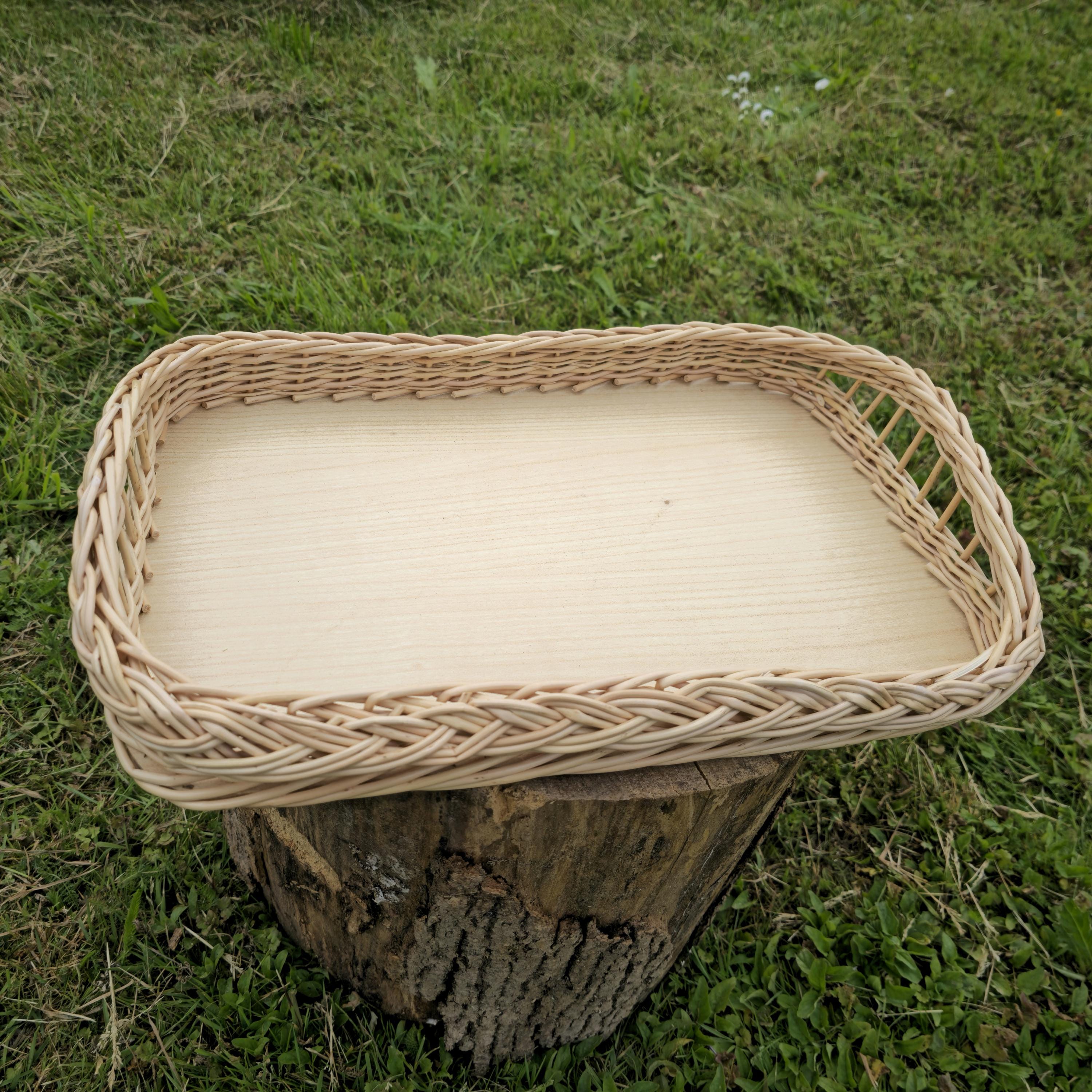 Large Handwoven Wicker Tray