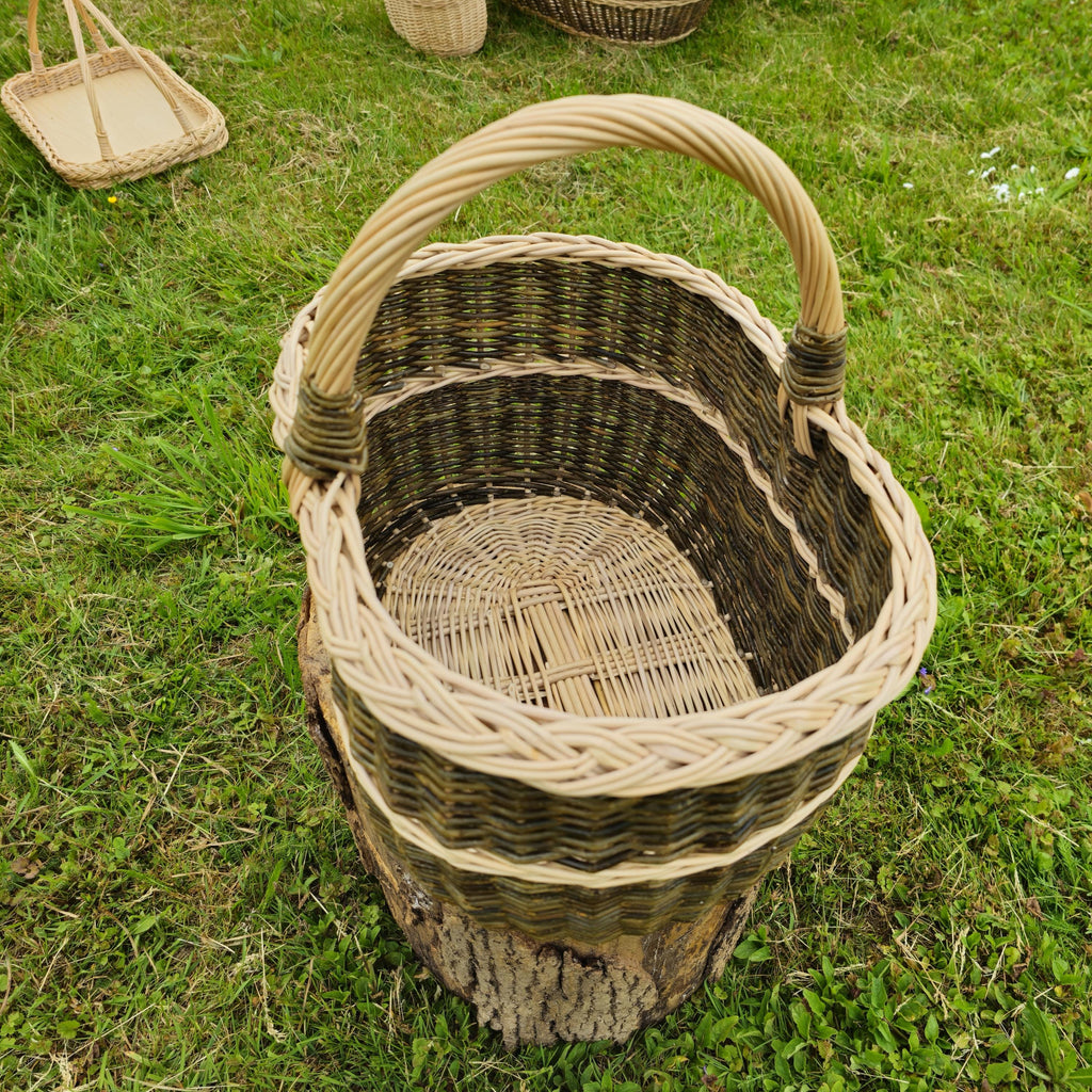 Handmade Wicker Basket with Handle