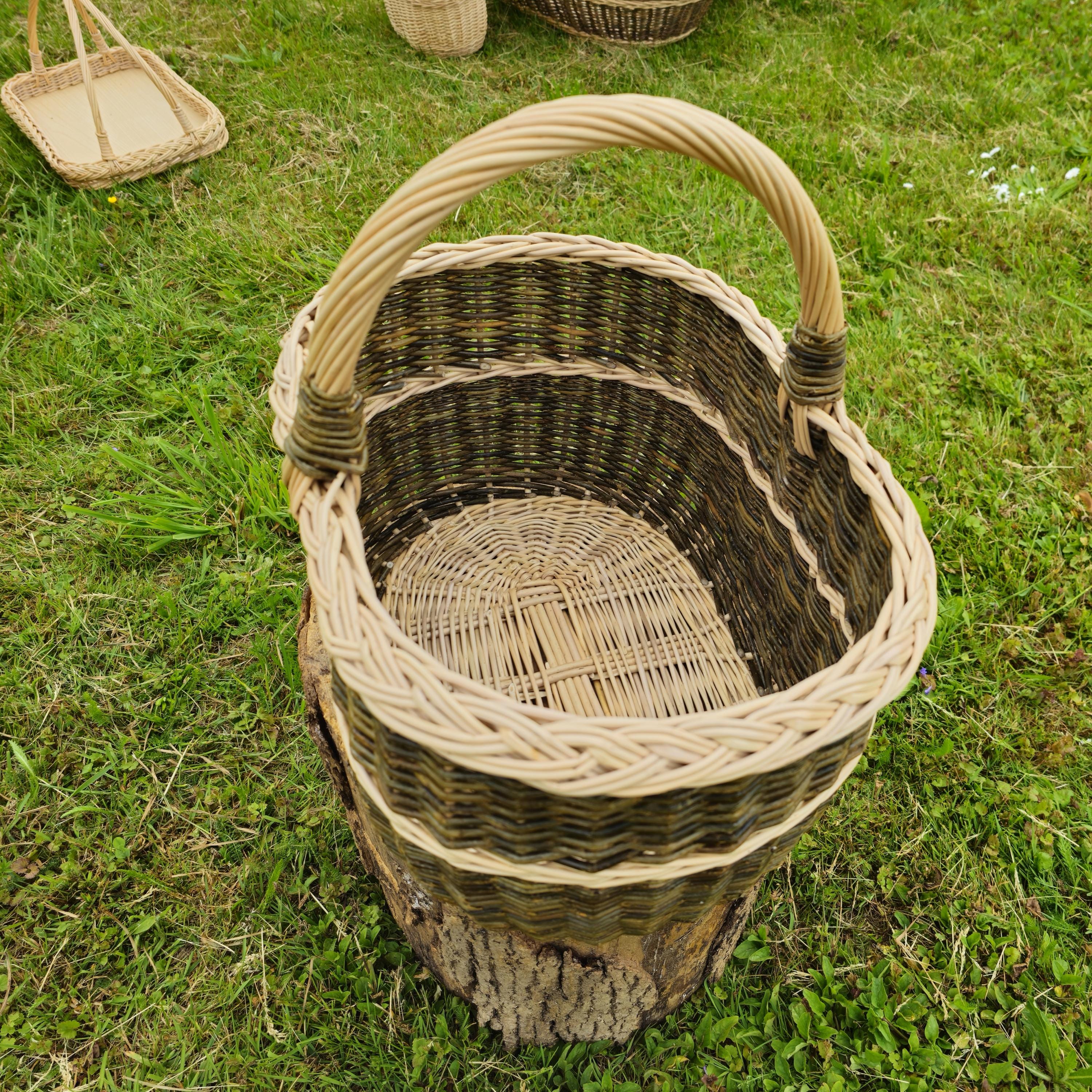 Handmade Wicker Basket with Handle