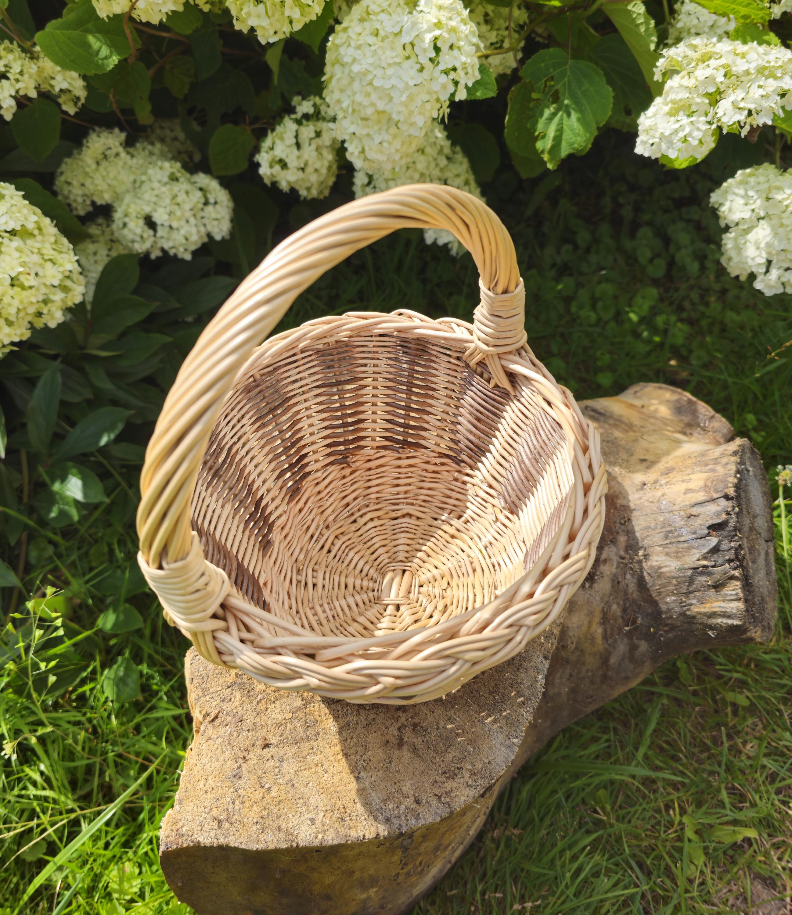 Small Rustic Decorative Wicker Basket