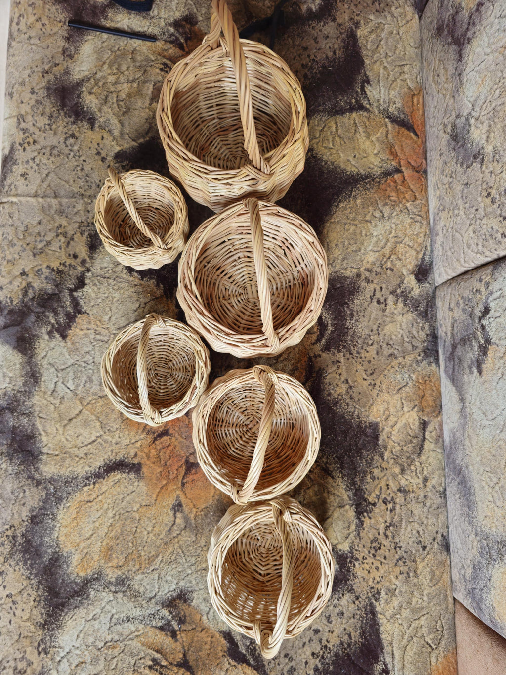 Small Handwoven Willow Basket with Handle