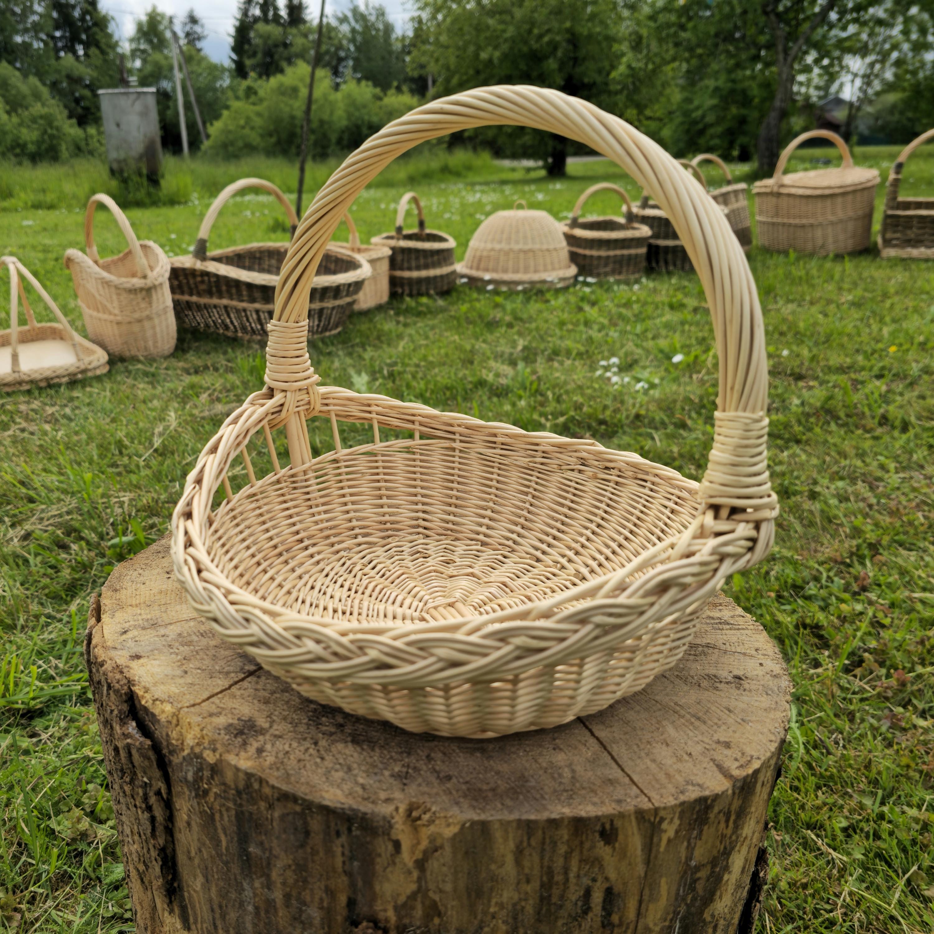 Handwoven Willow Trug Basket