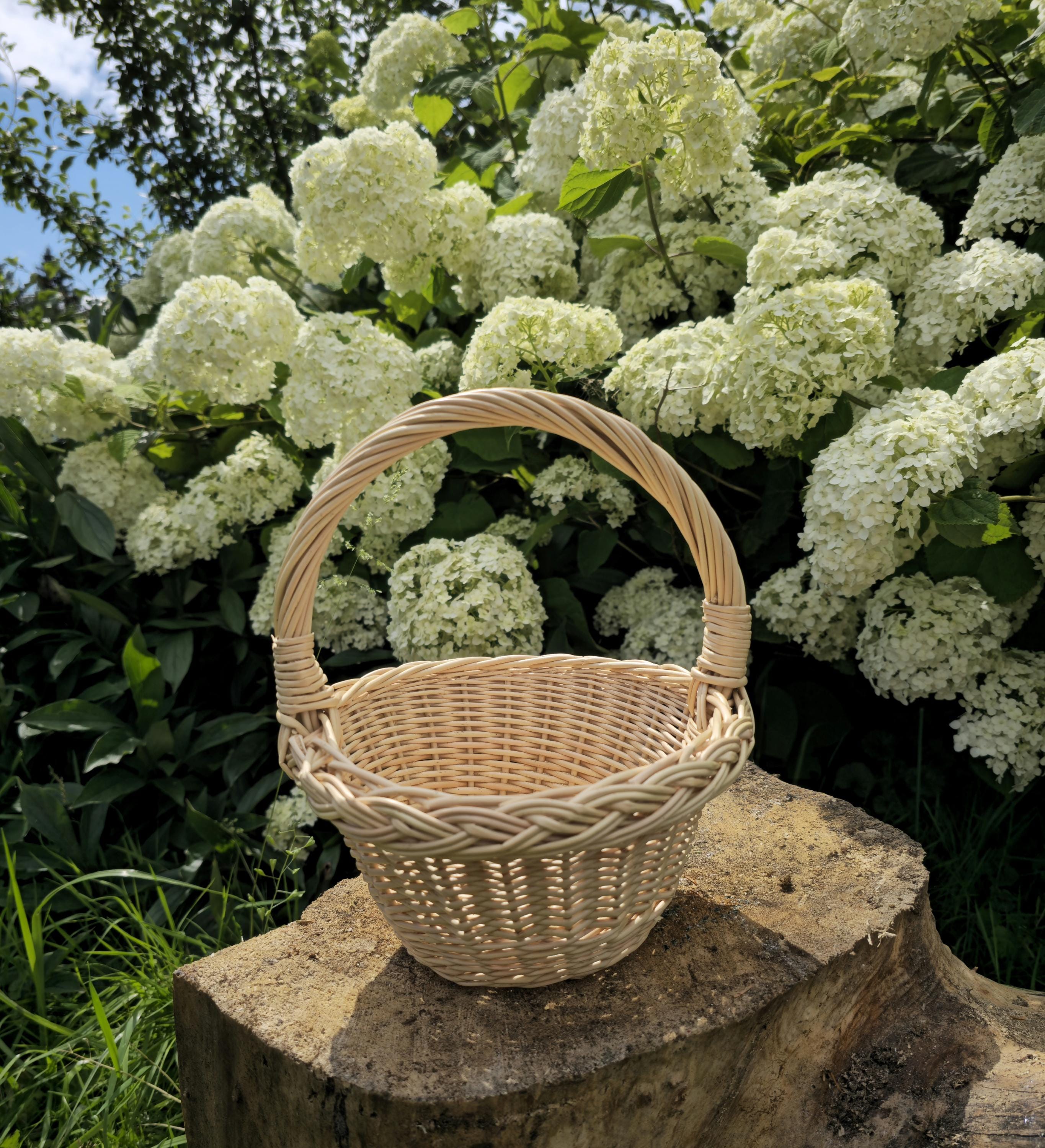 Small Rustic Decorative Wicker Basket