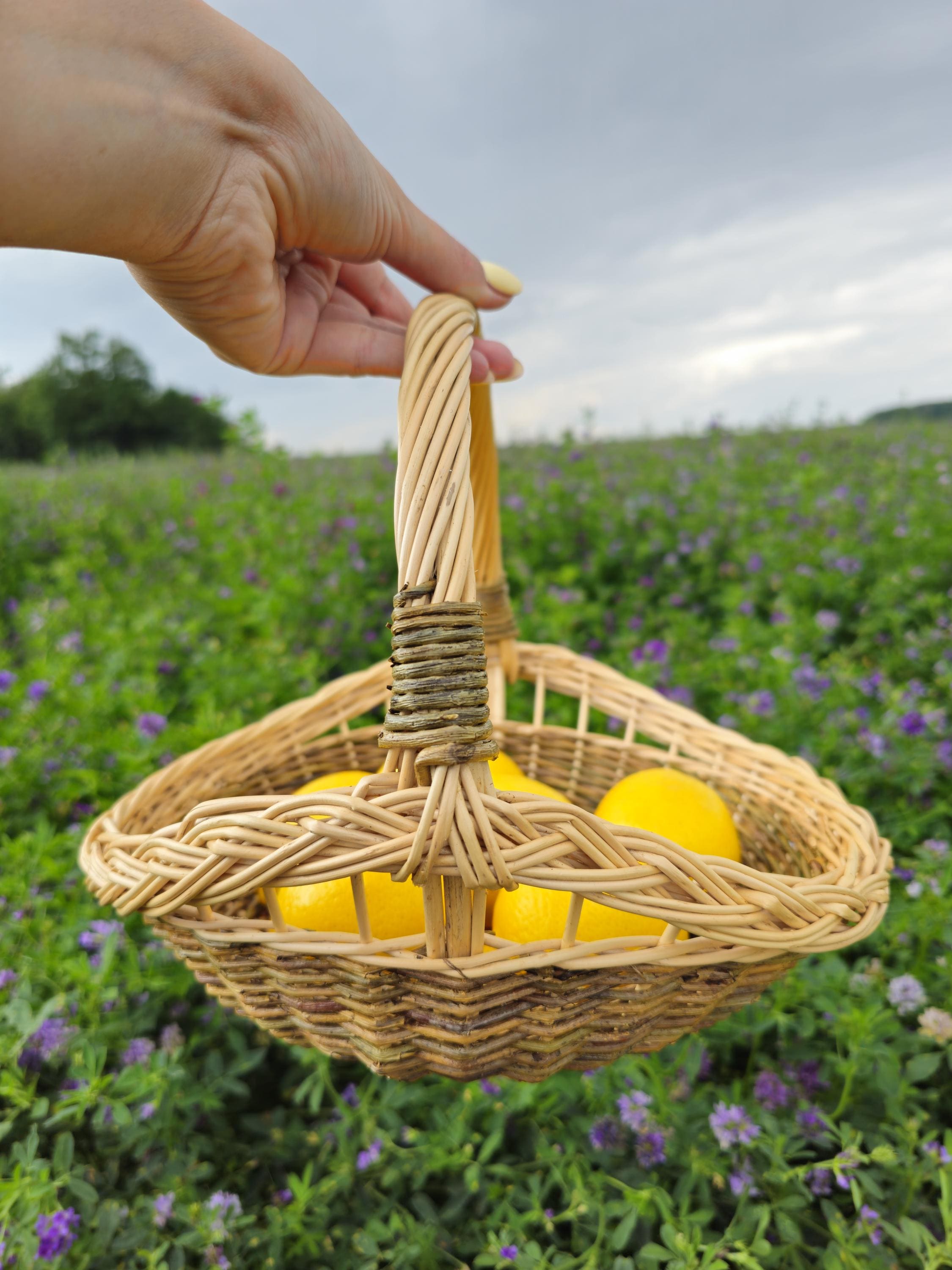 Handmade Wicker Trug Basket
