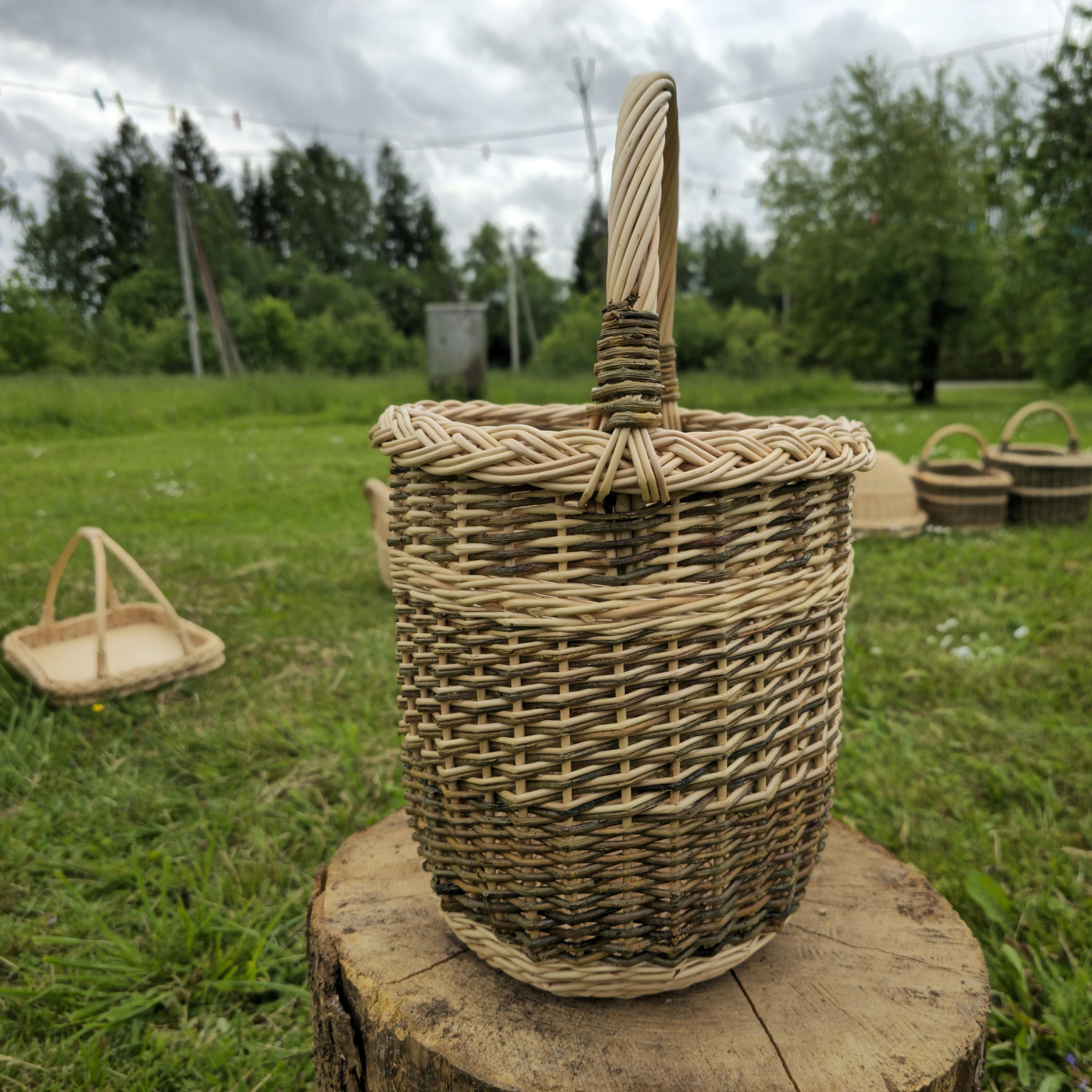 Tall Wicker Basket