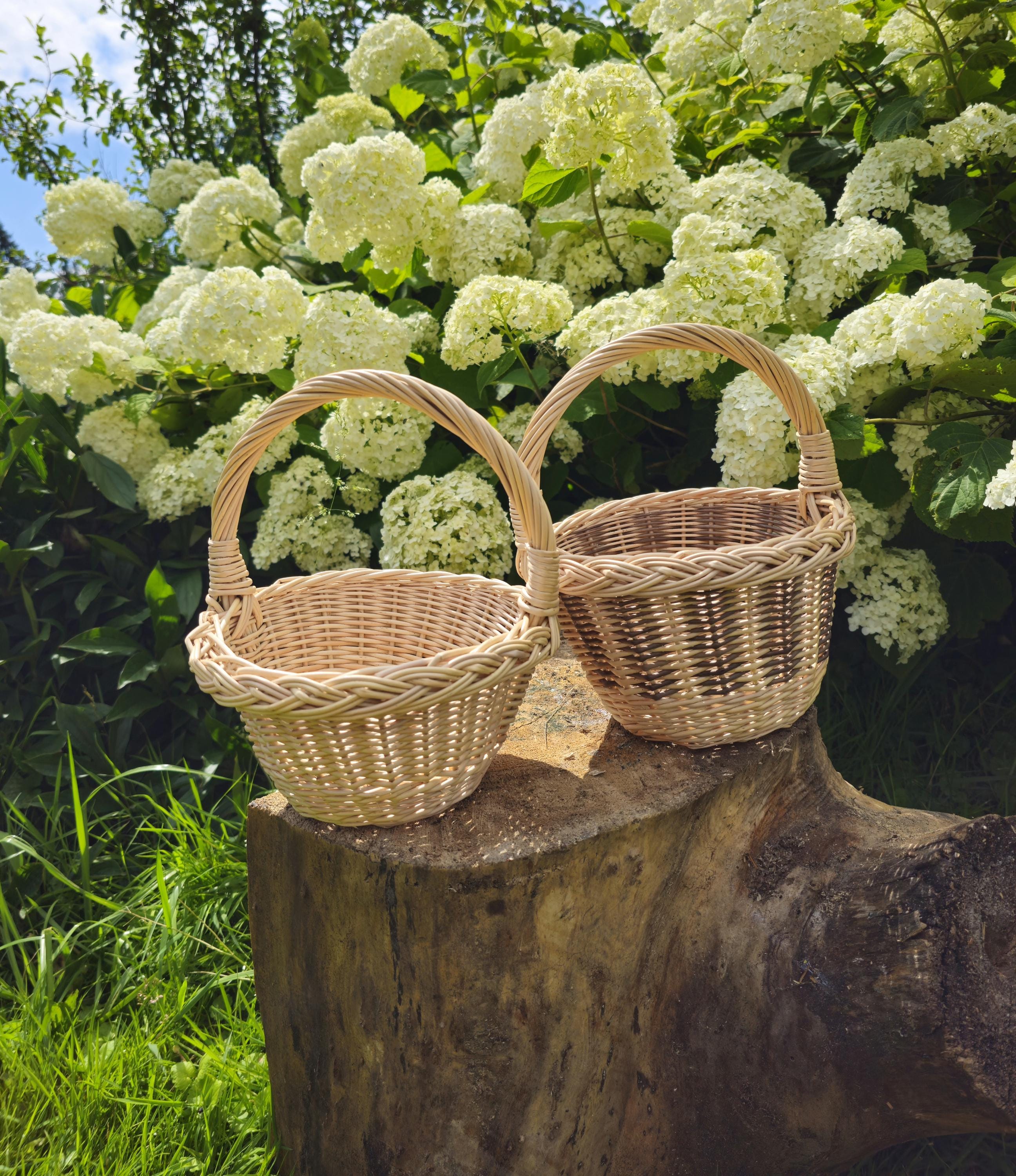 Small Rustic Decorative Wicker Basket