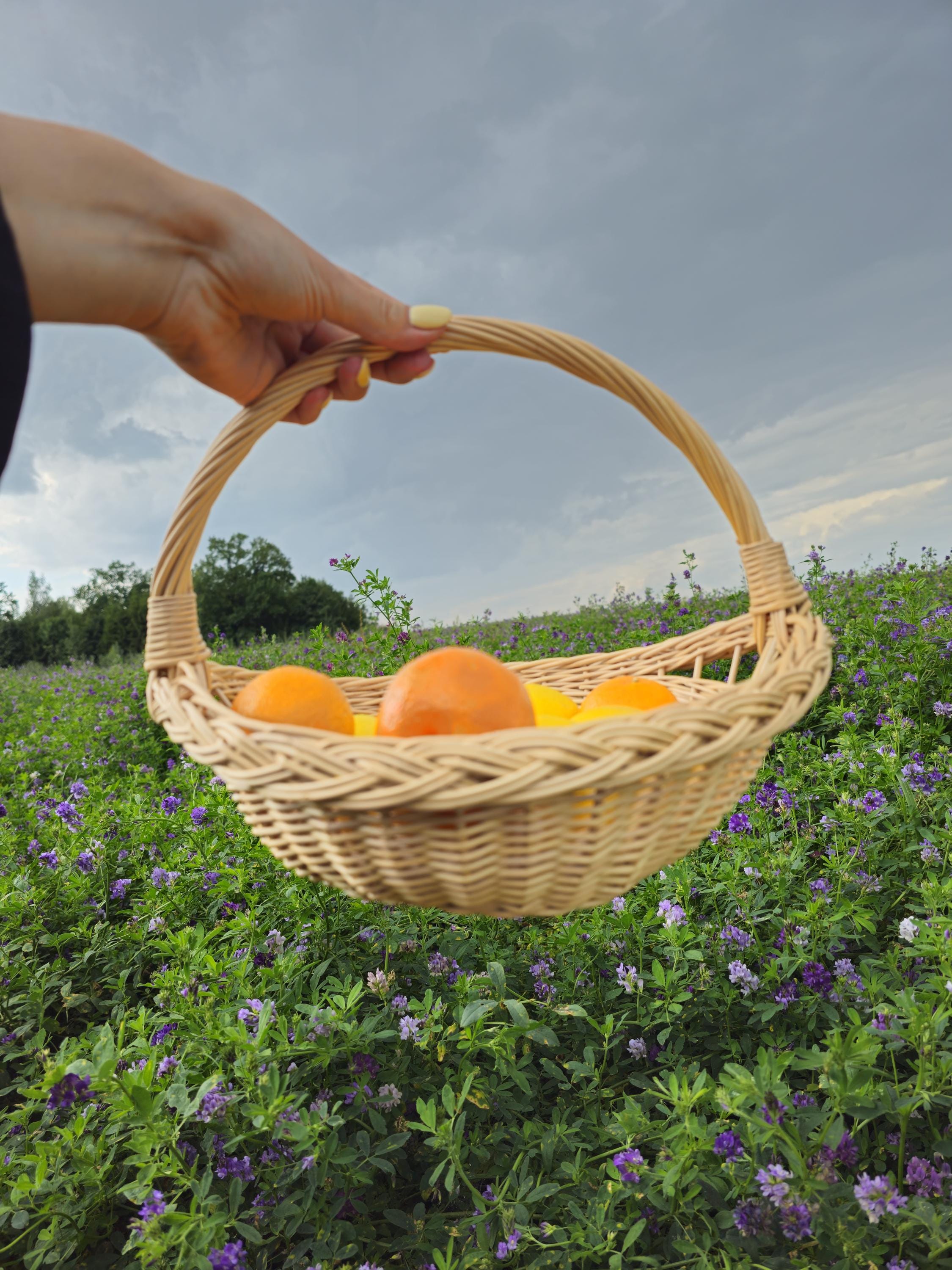 Handwoven Willow Trug Basket