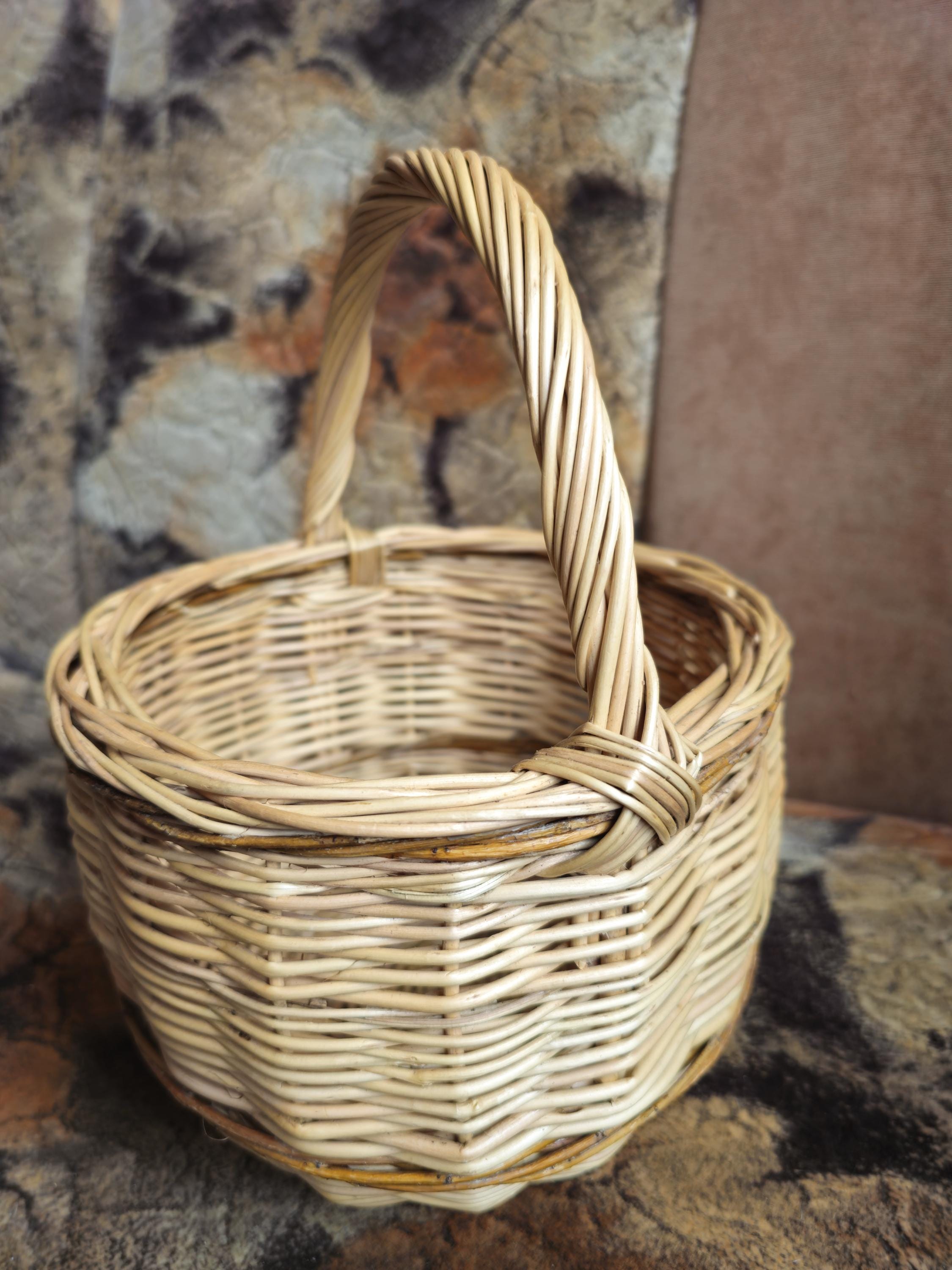 Handmade Wicker Basket with Handle
