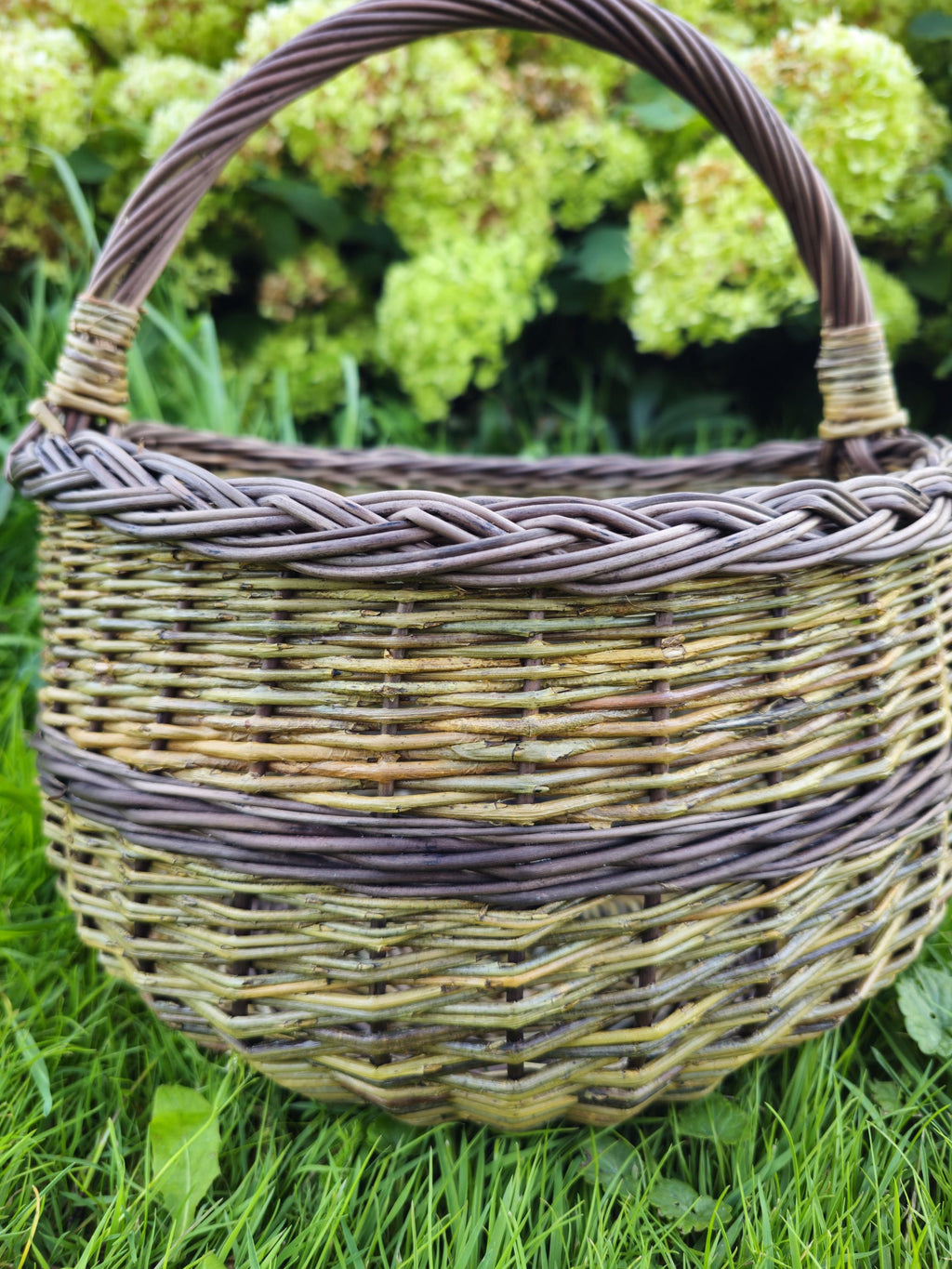 Handmade Dark Wicker Basket