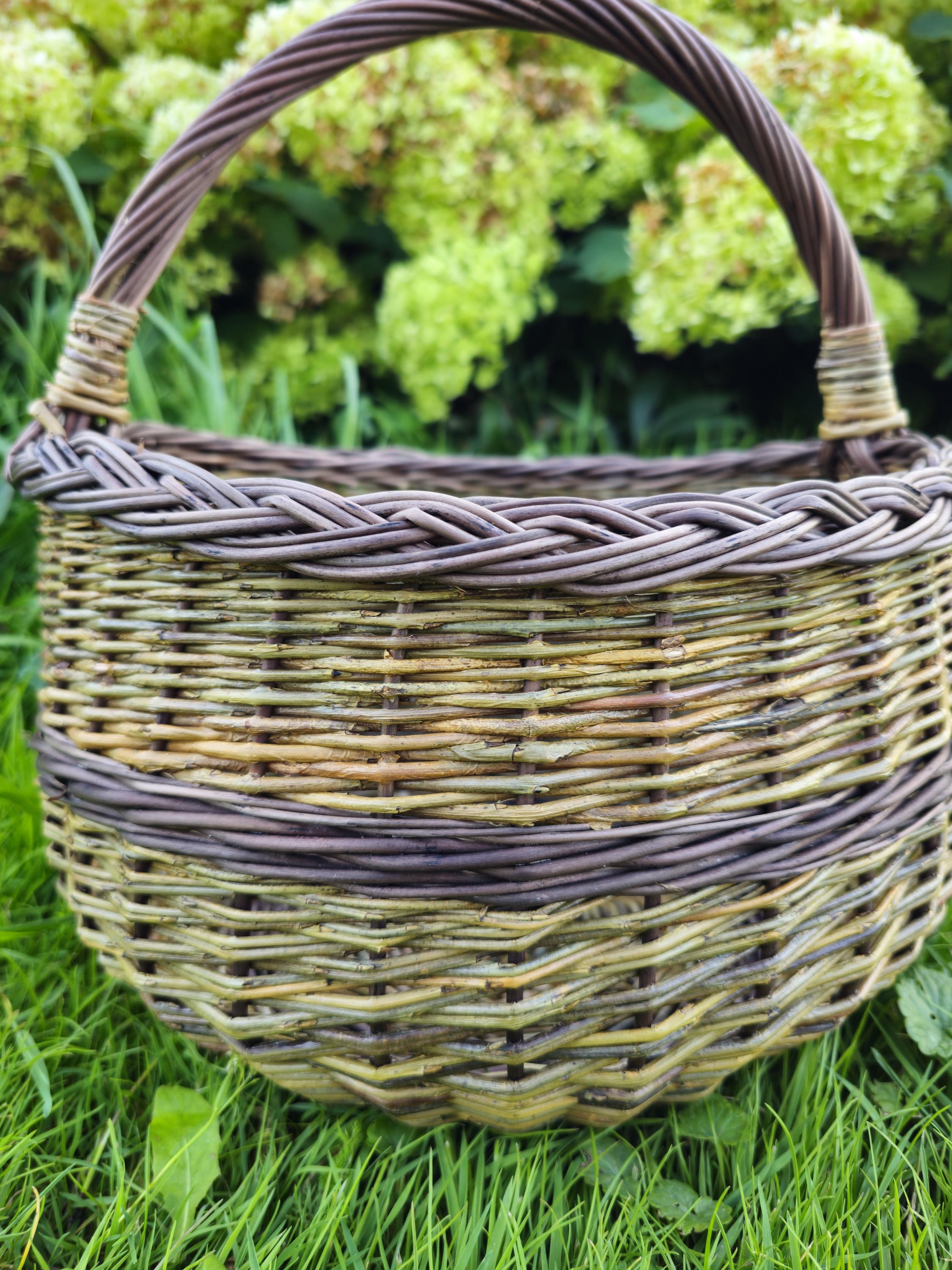 Handmade Dark Wicker Basket