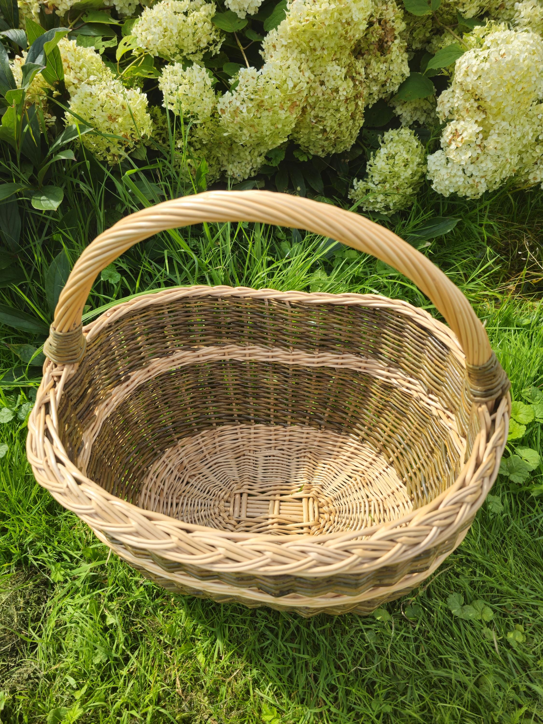 Rustic Handwoven Wicker Basket