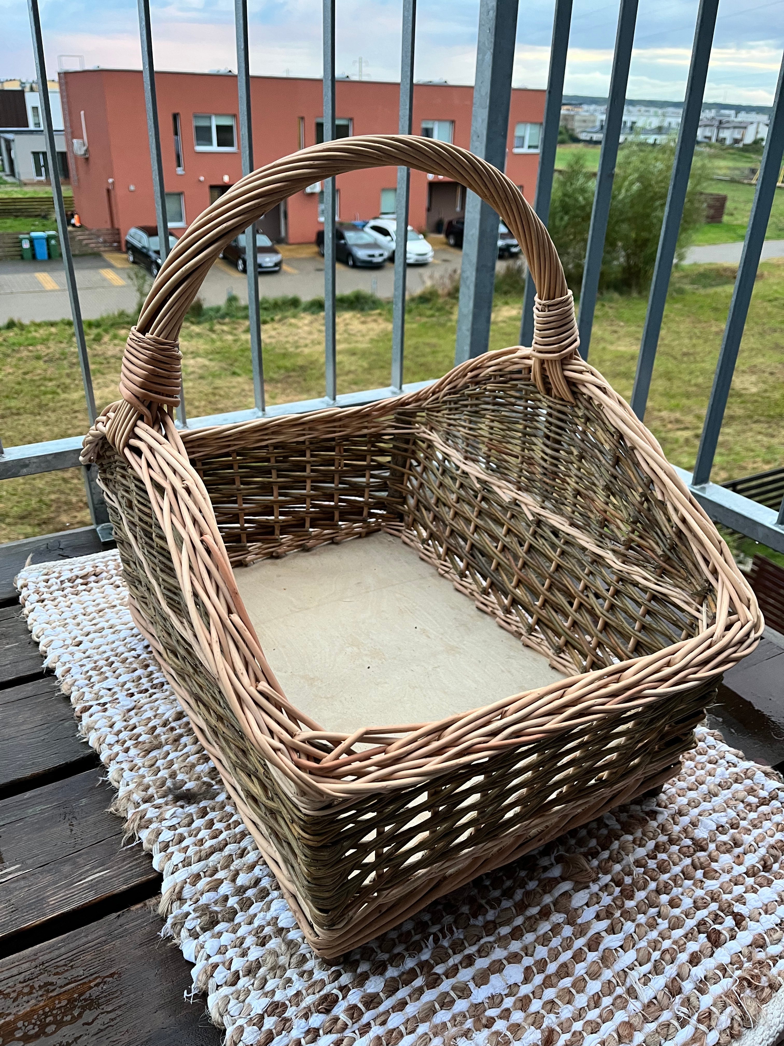 Large Handwoven Wicker Basket
