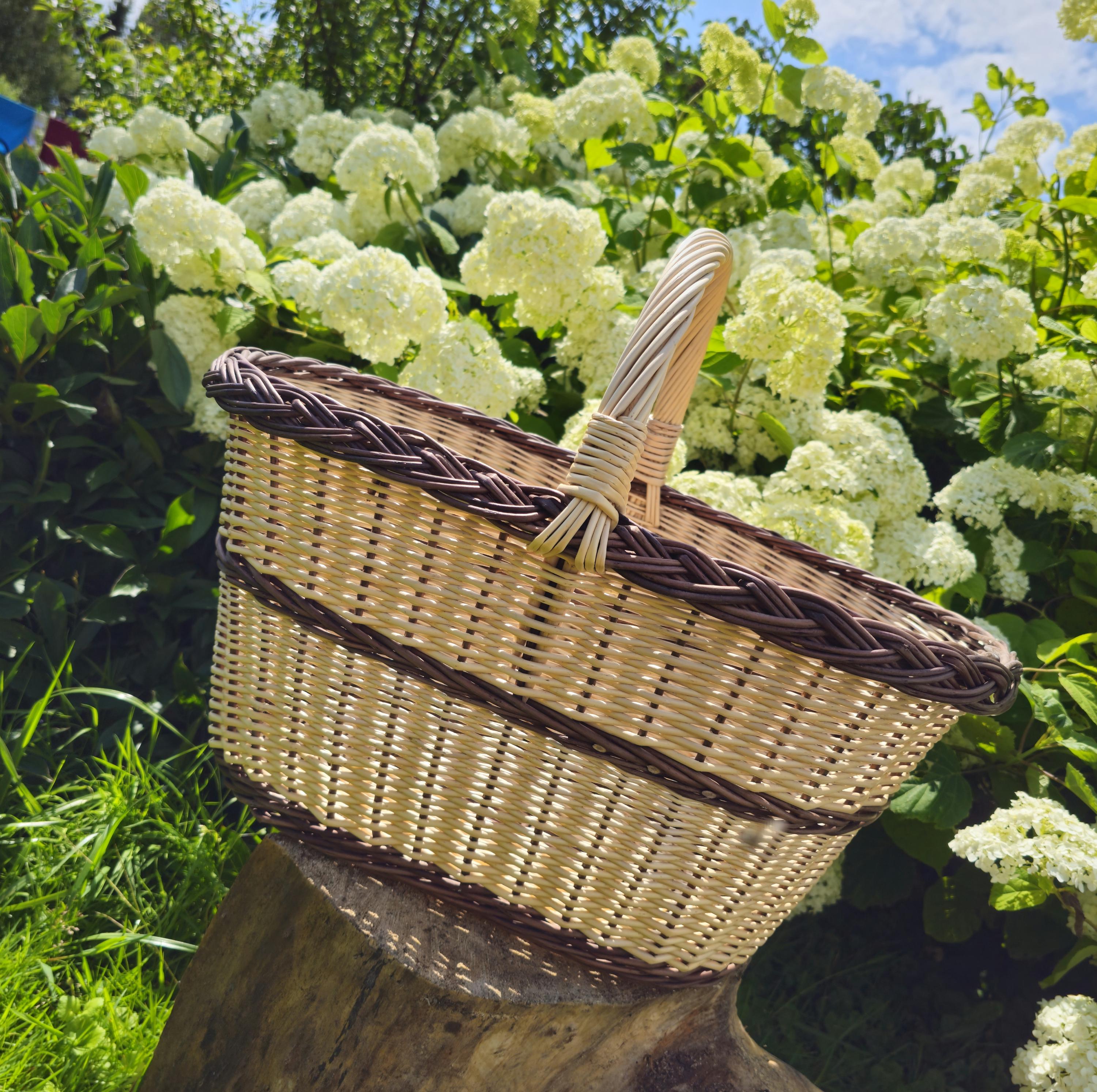 Large Rustic Decorative Wicker Basket