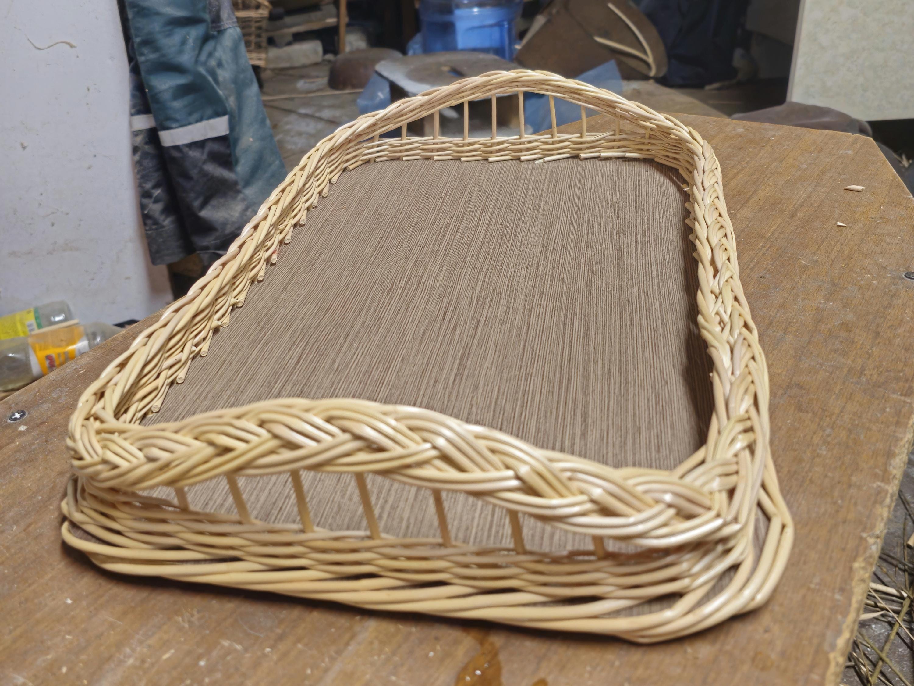 Large Handwoven Wicker Tray