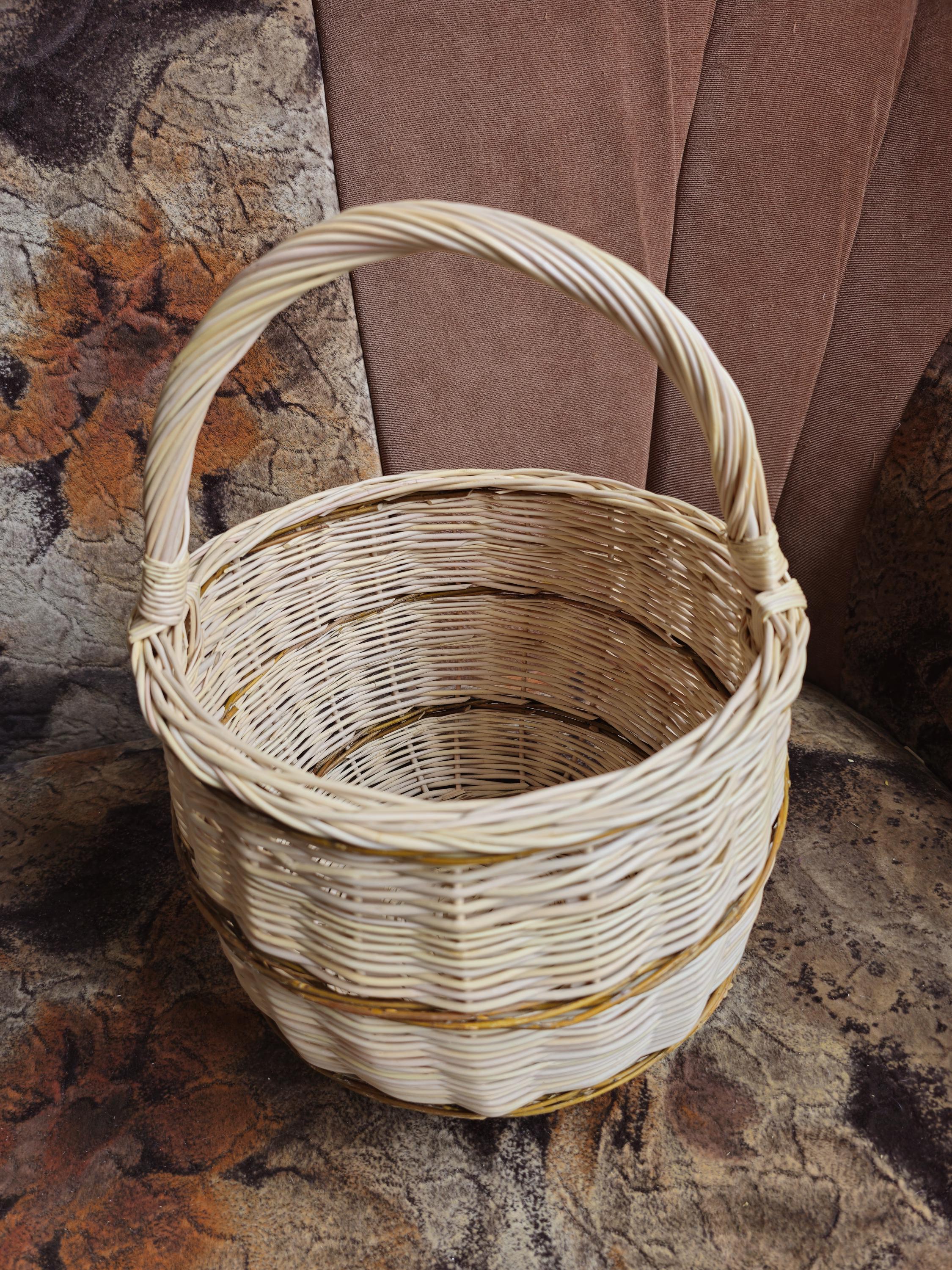 Rustic Handwoven Wicker Basket