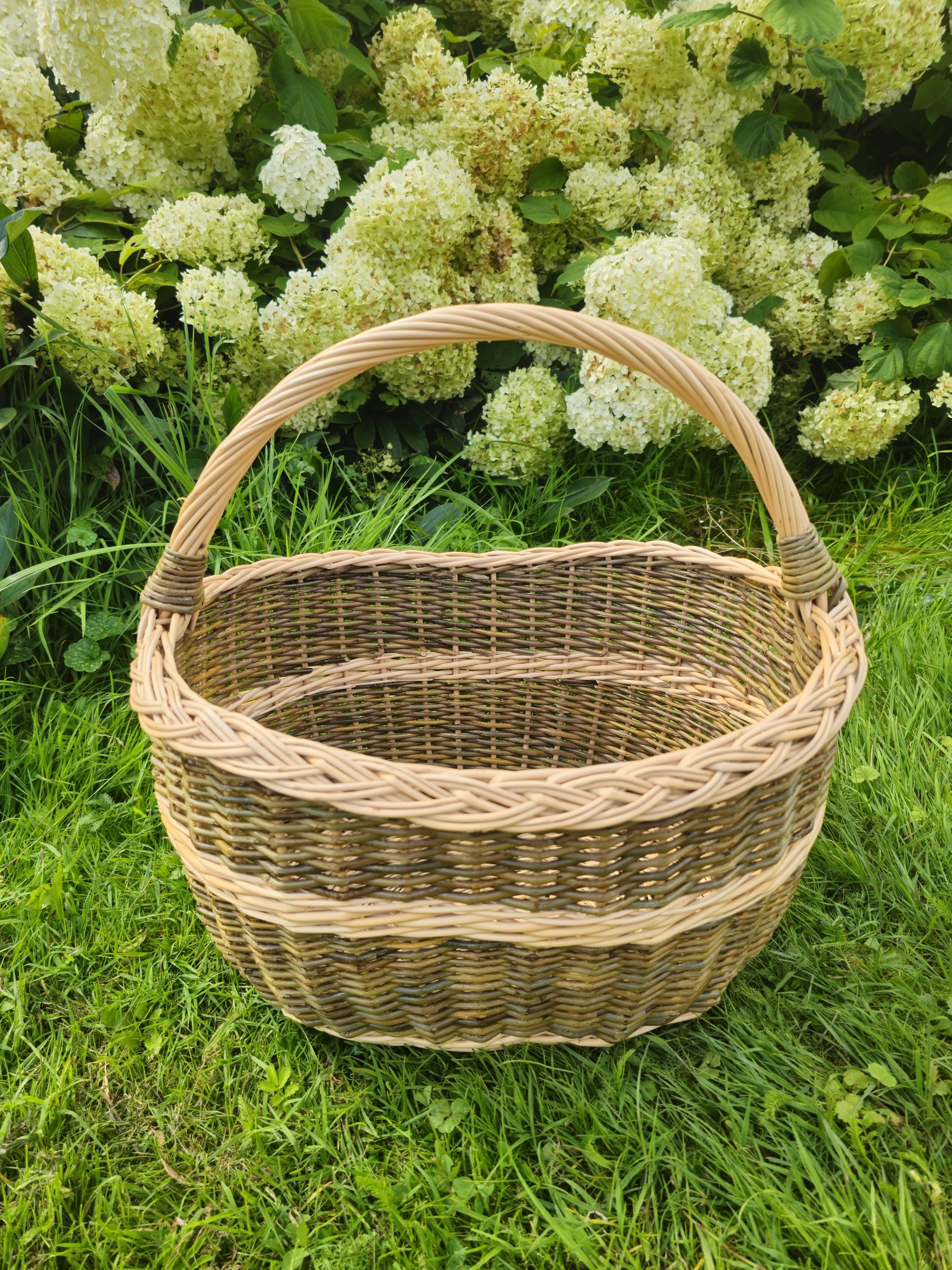 Rustic Handwoven Wicker Basket