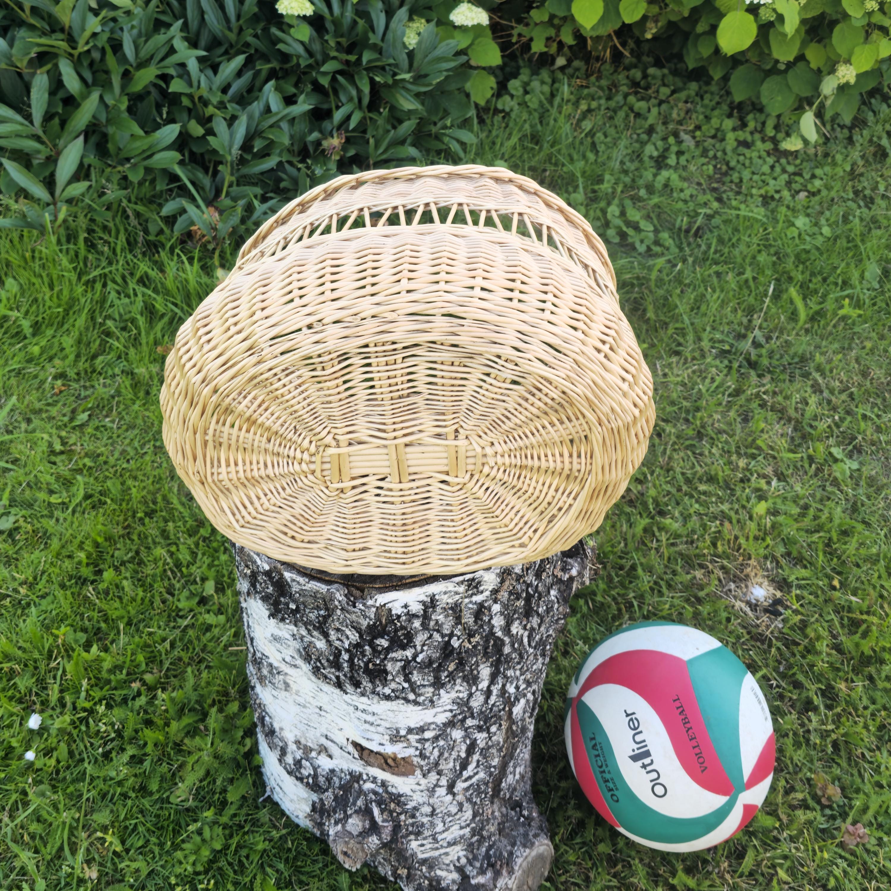 Handwoven willow foraging basket