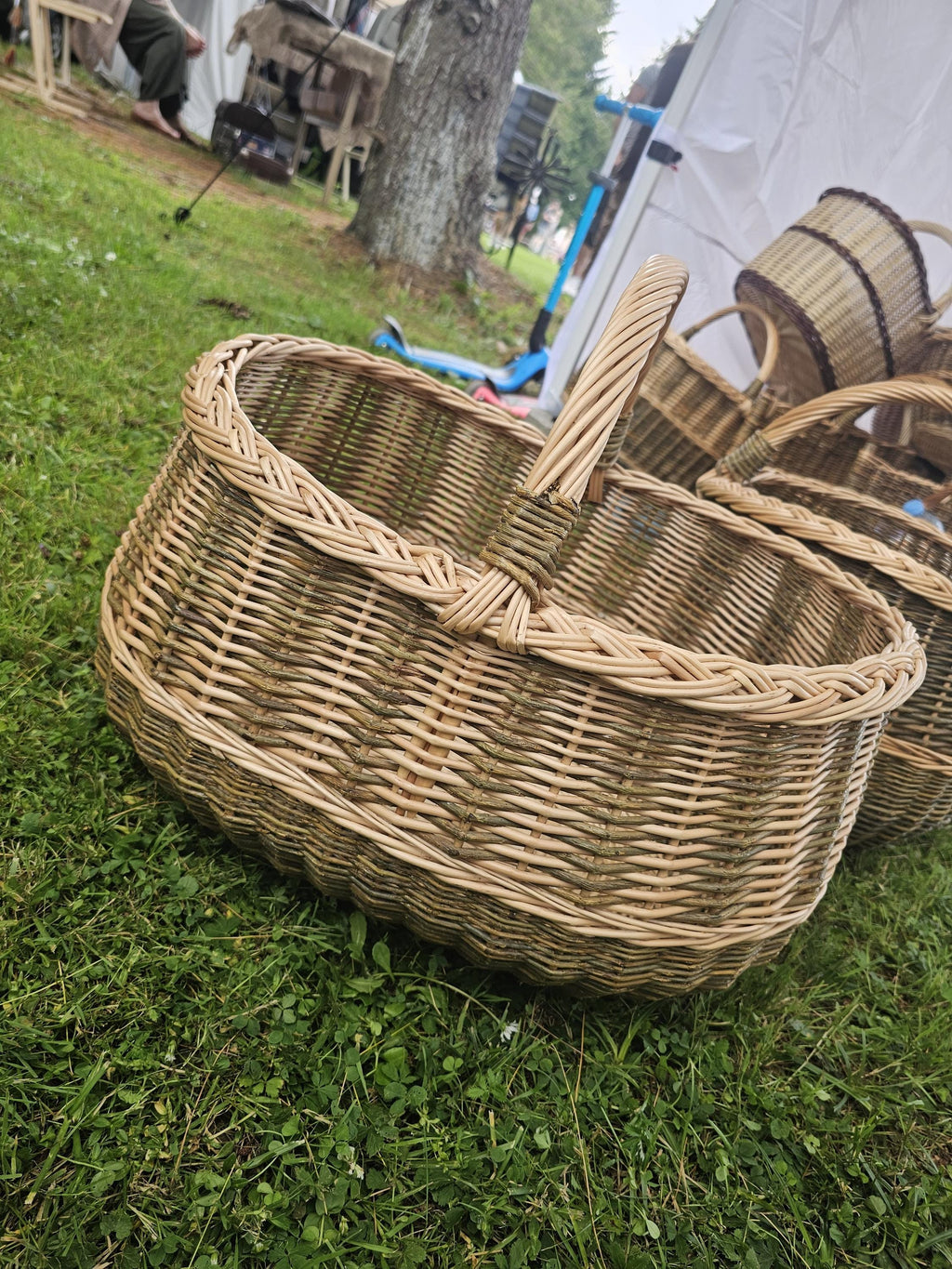Extra Large Handwoven Wicker Basket
