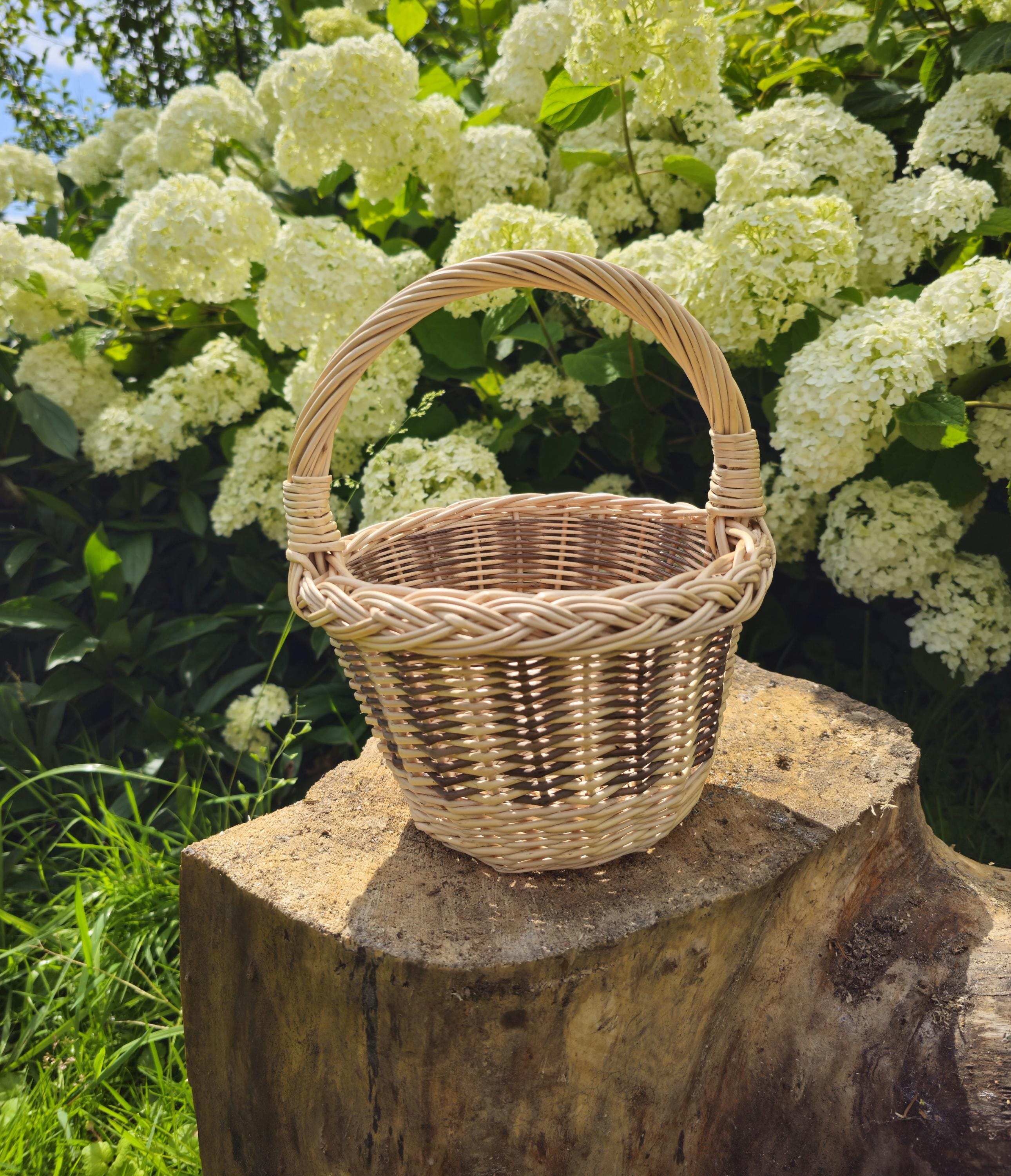 Small Rustic Decorative Wicker Basket