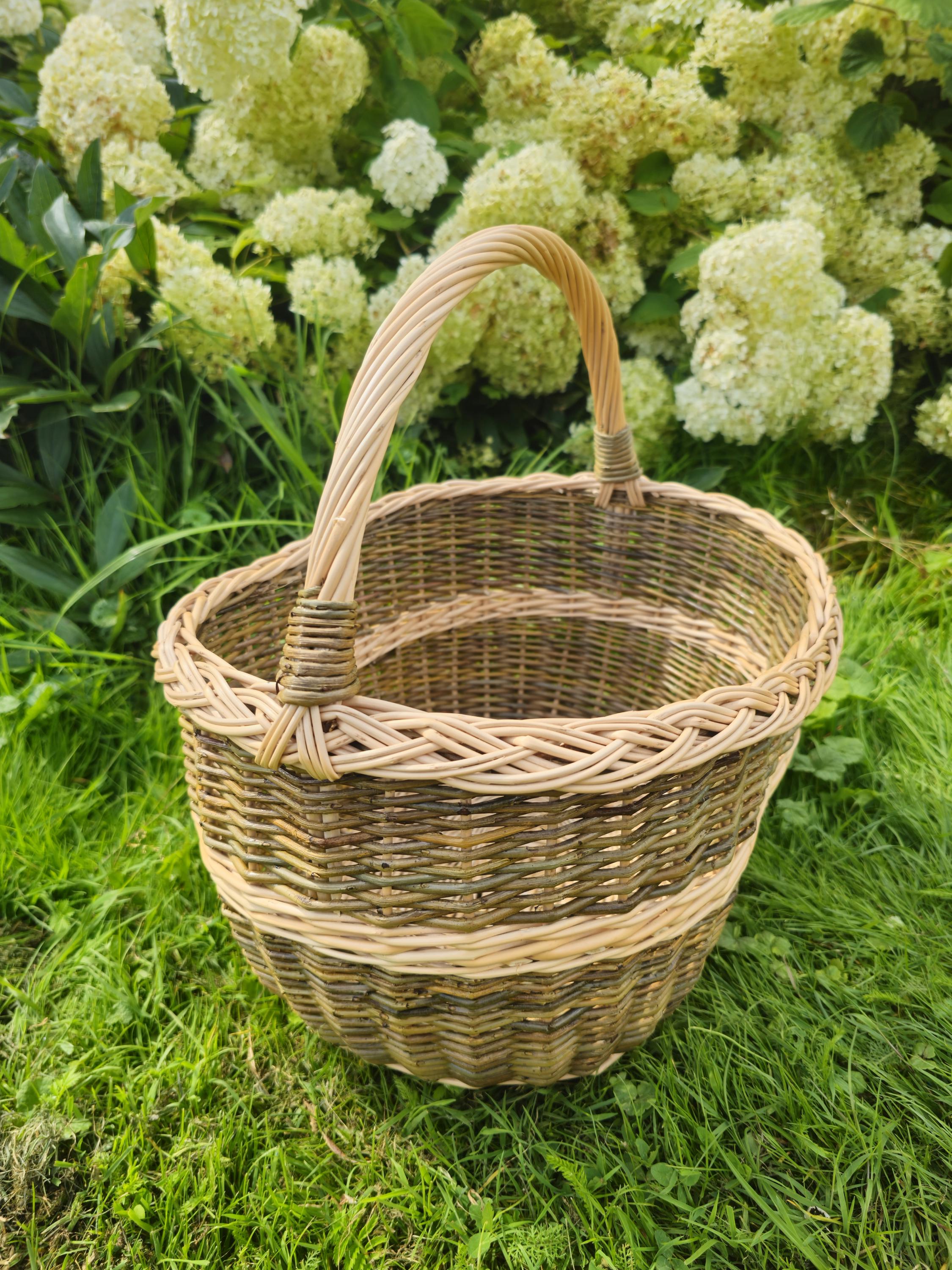 Rustic Handwoven Wicker Basket