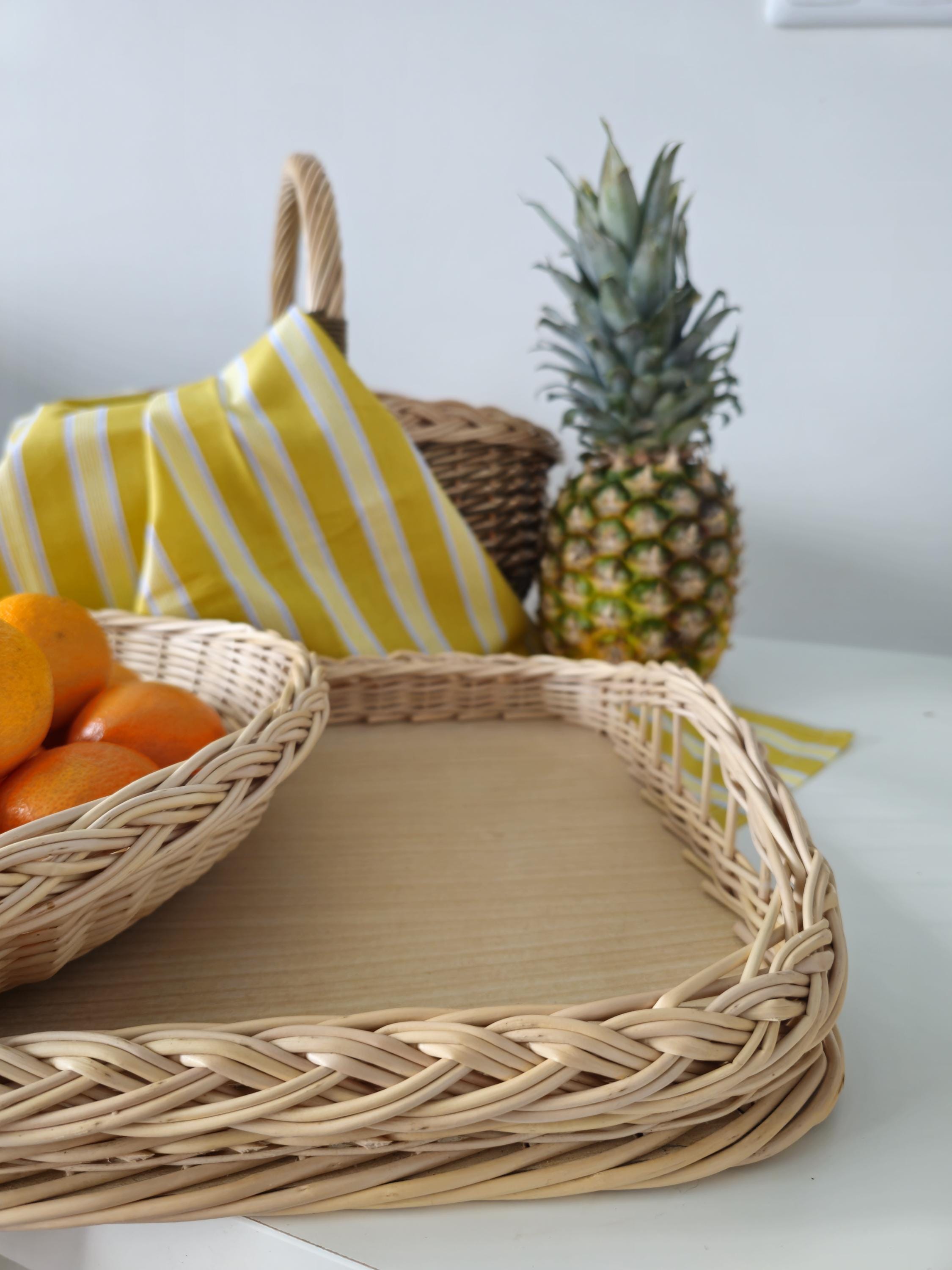 Large Handwoven Wicker Tray