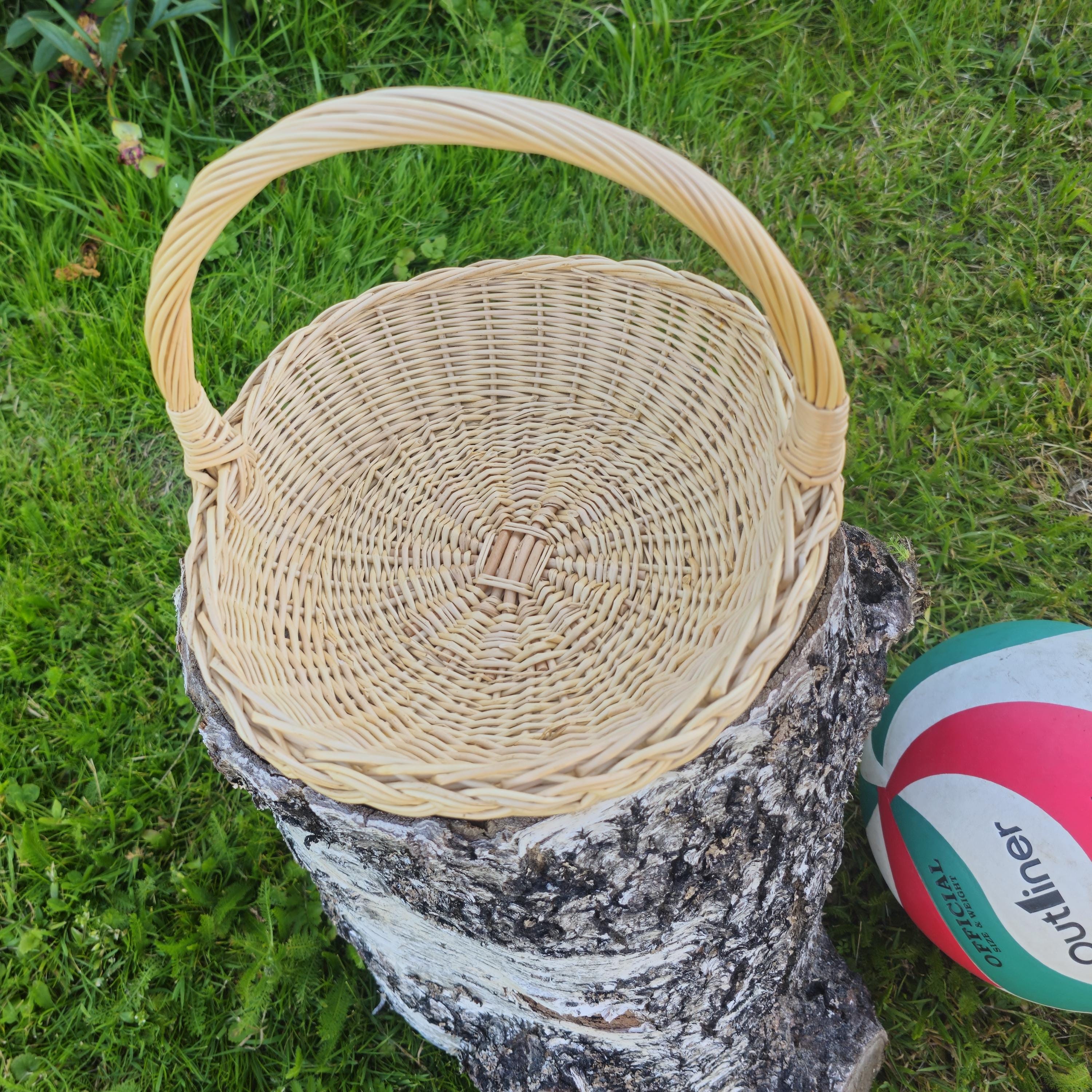 Handwoven Willow Flower Girl Basket