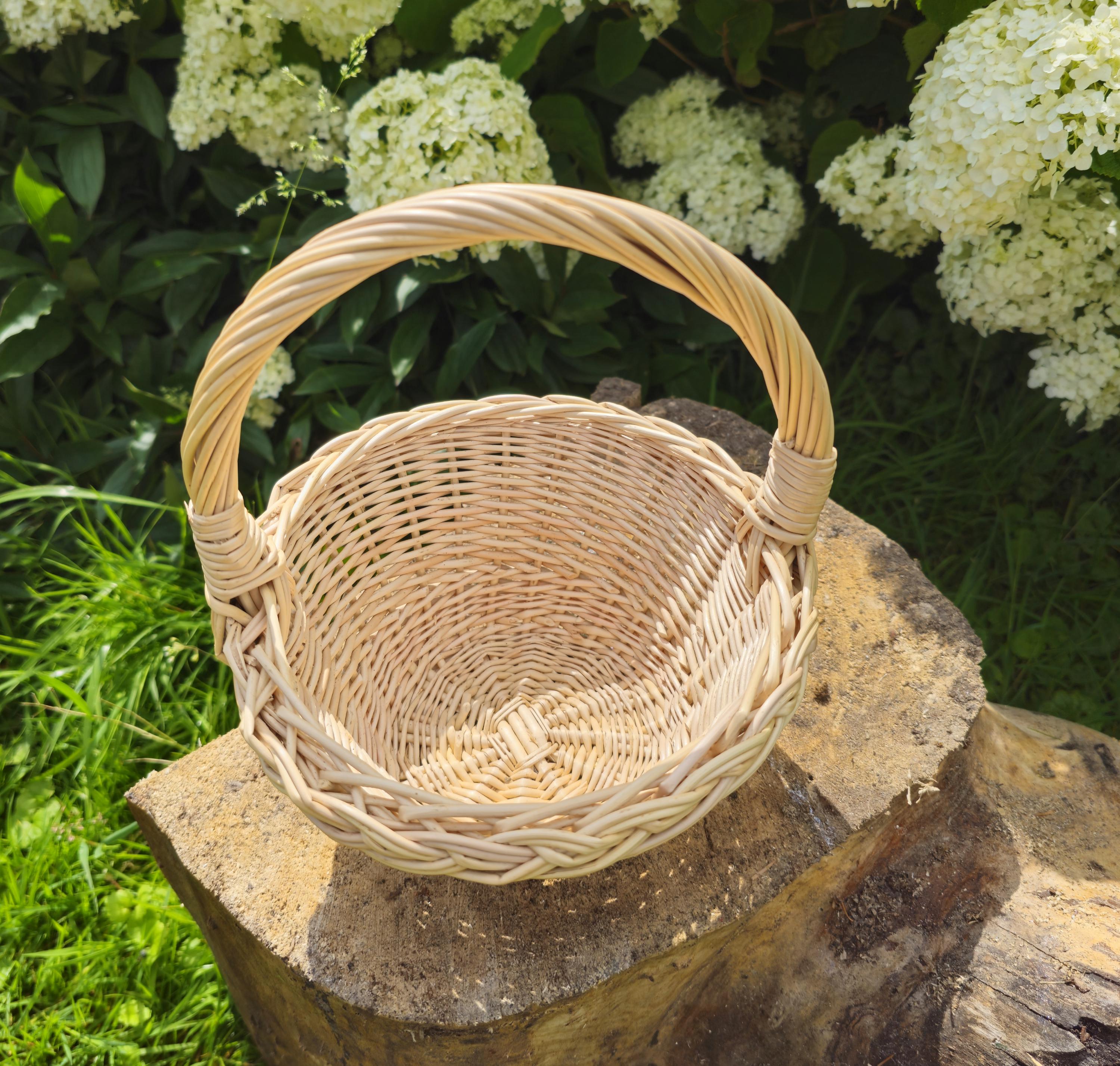 Small Rustic Decorative Wicker Basket