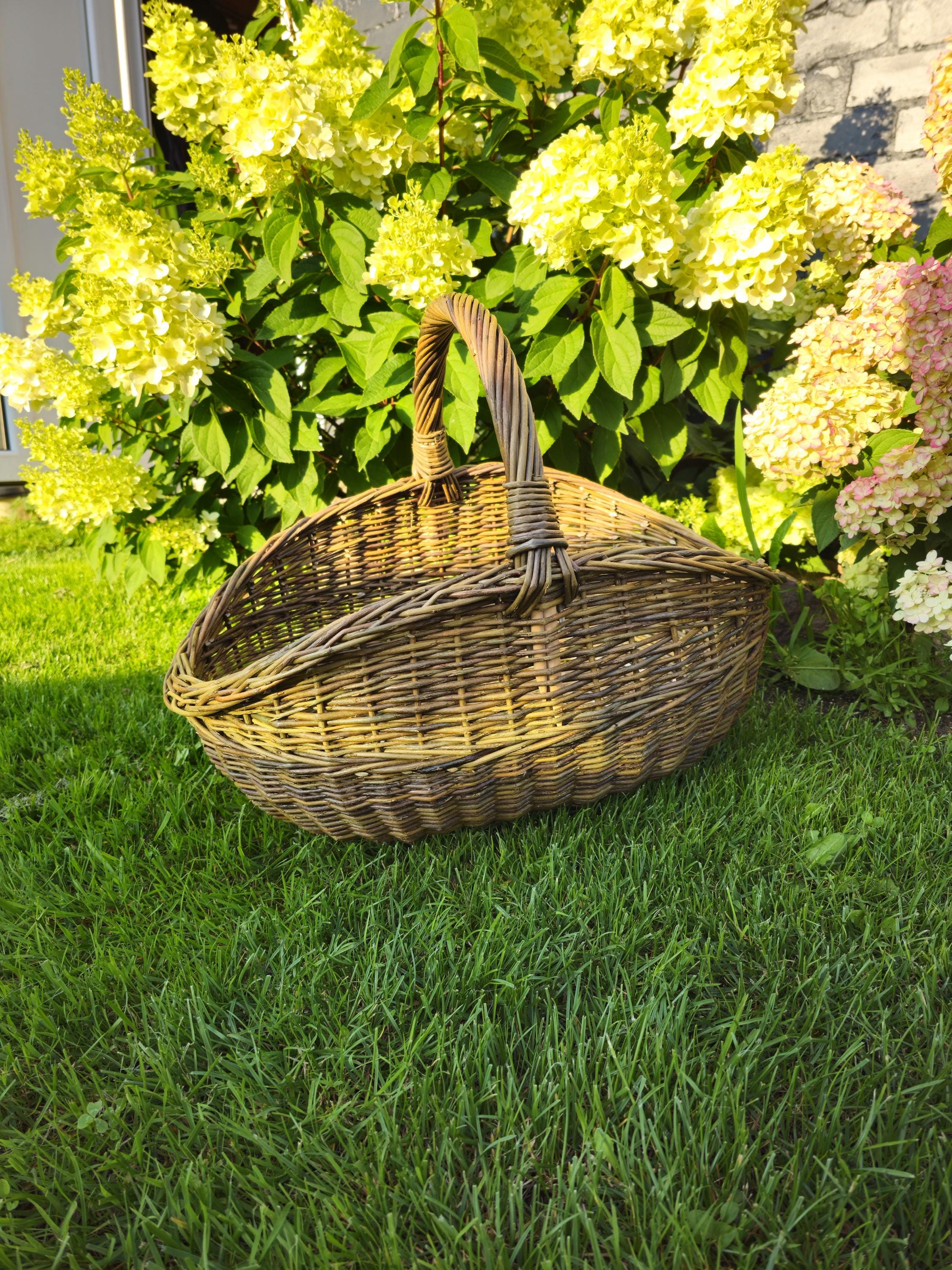 Handwoven Unpeeled Wicker Basket