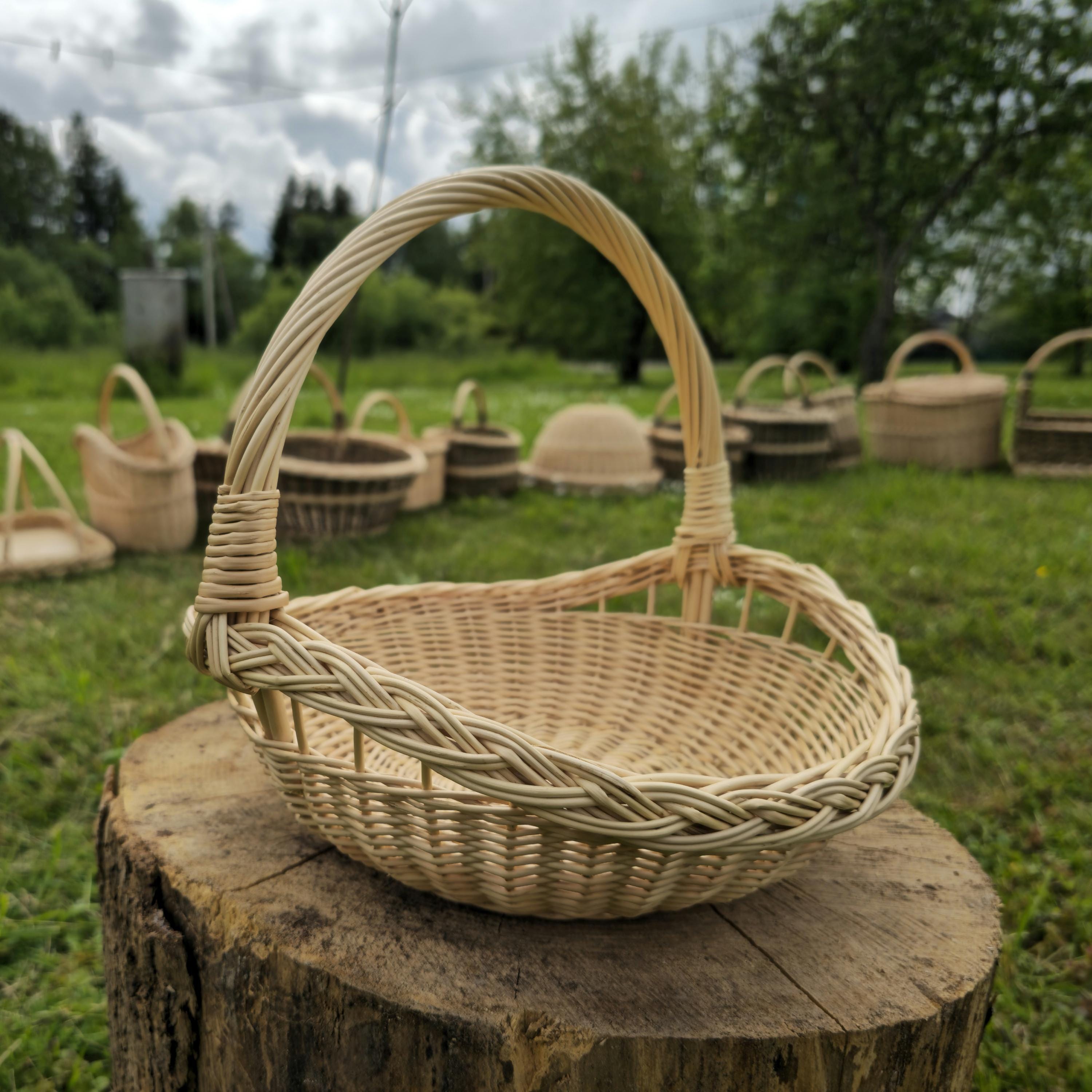 Handwoven Willow Trug Basket