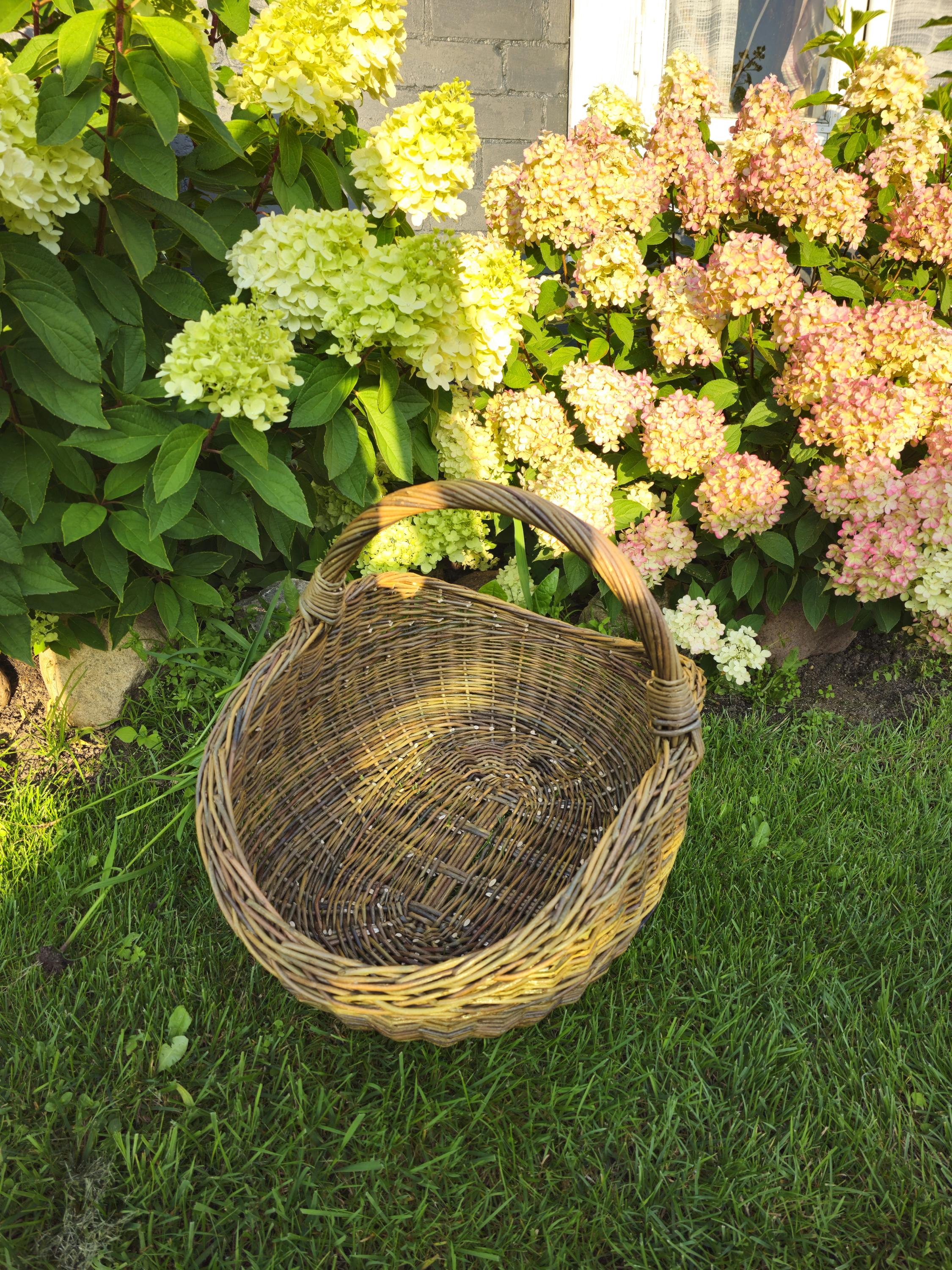 Handwoven Unpeeled Wicker Basket