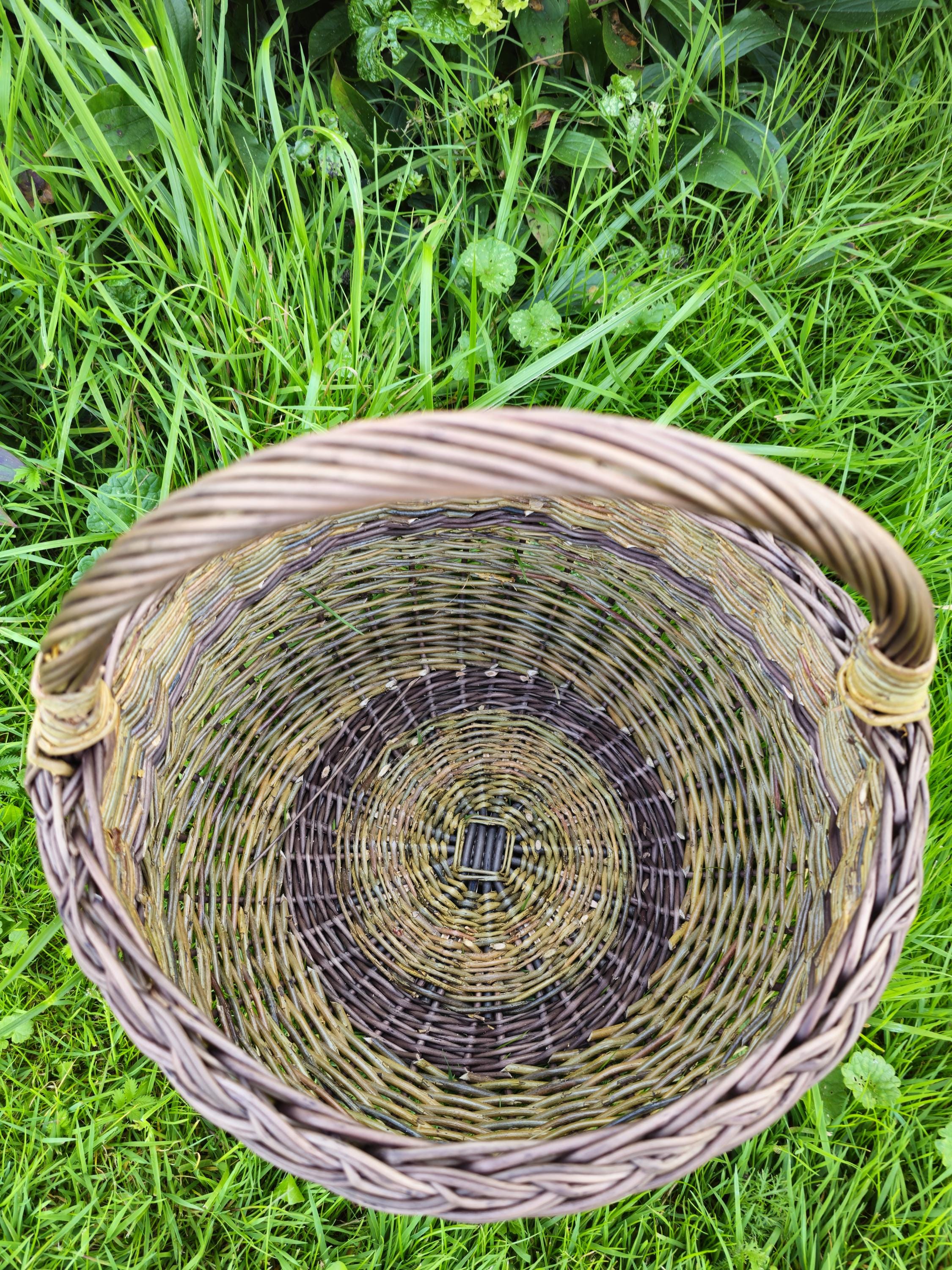 Handmade Dark Wicker Basket