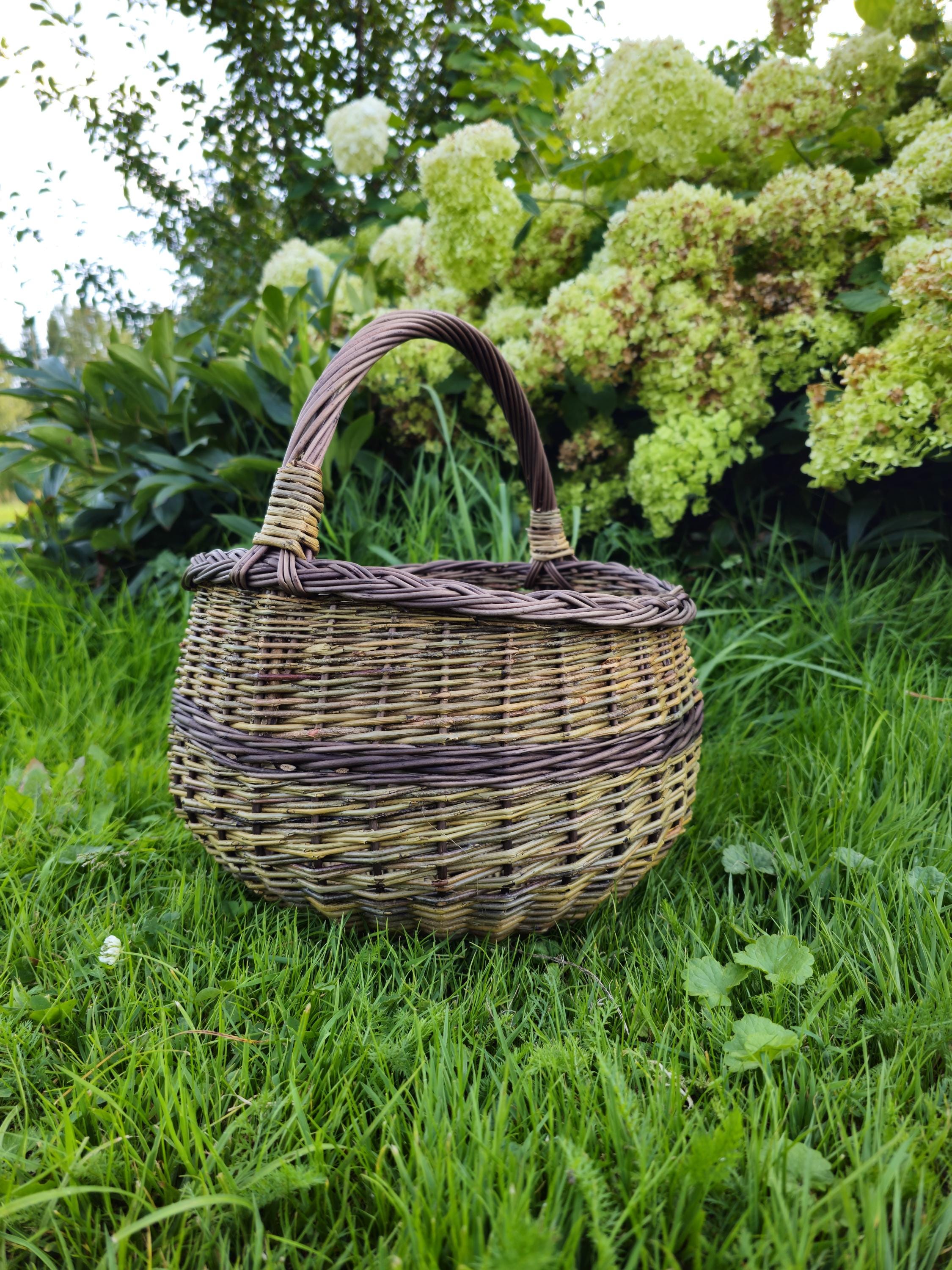 Handmade Dark Wicker Basket