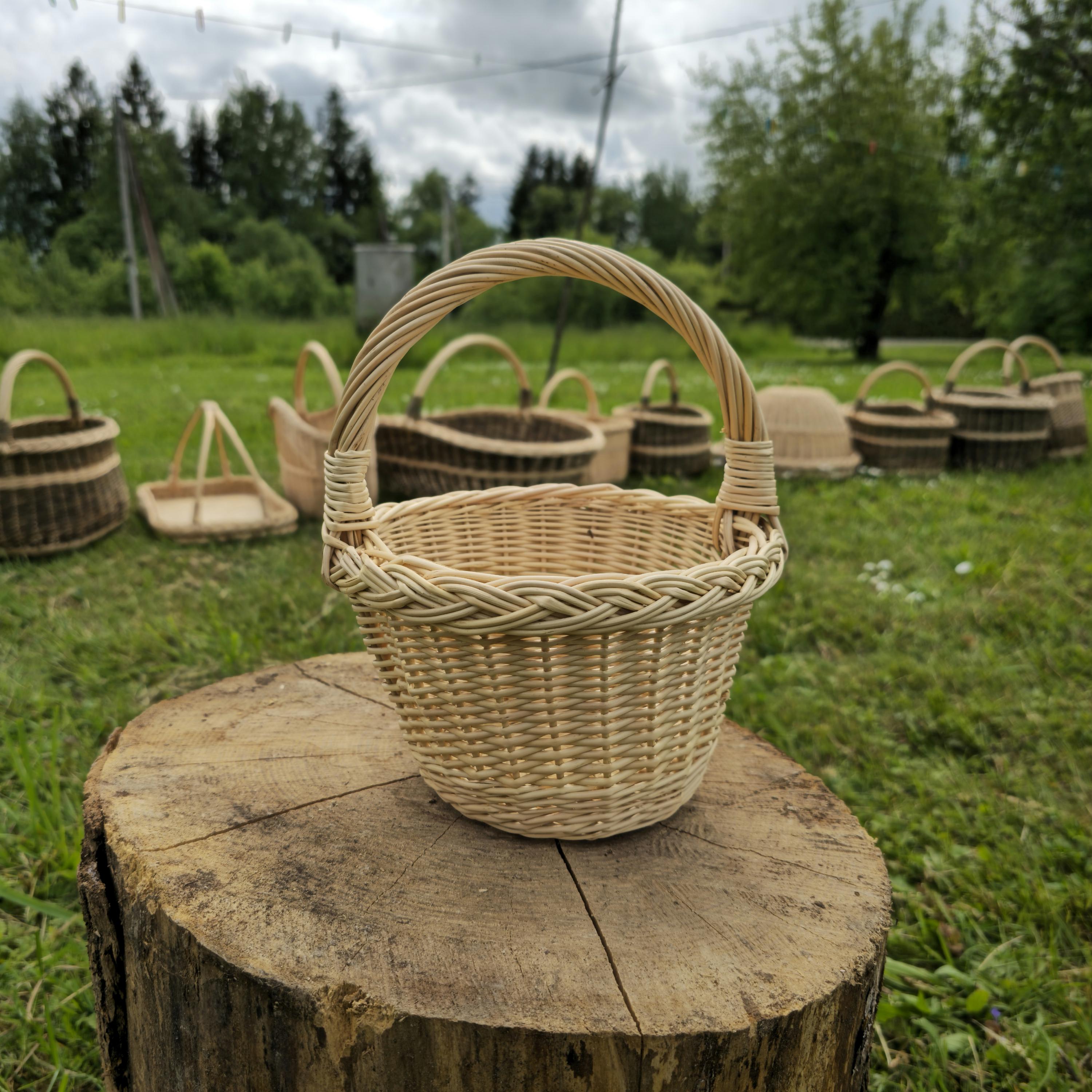 Handwoven Small Wicker Basket